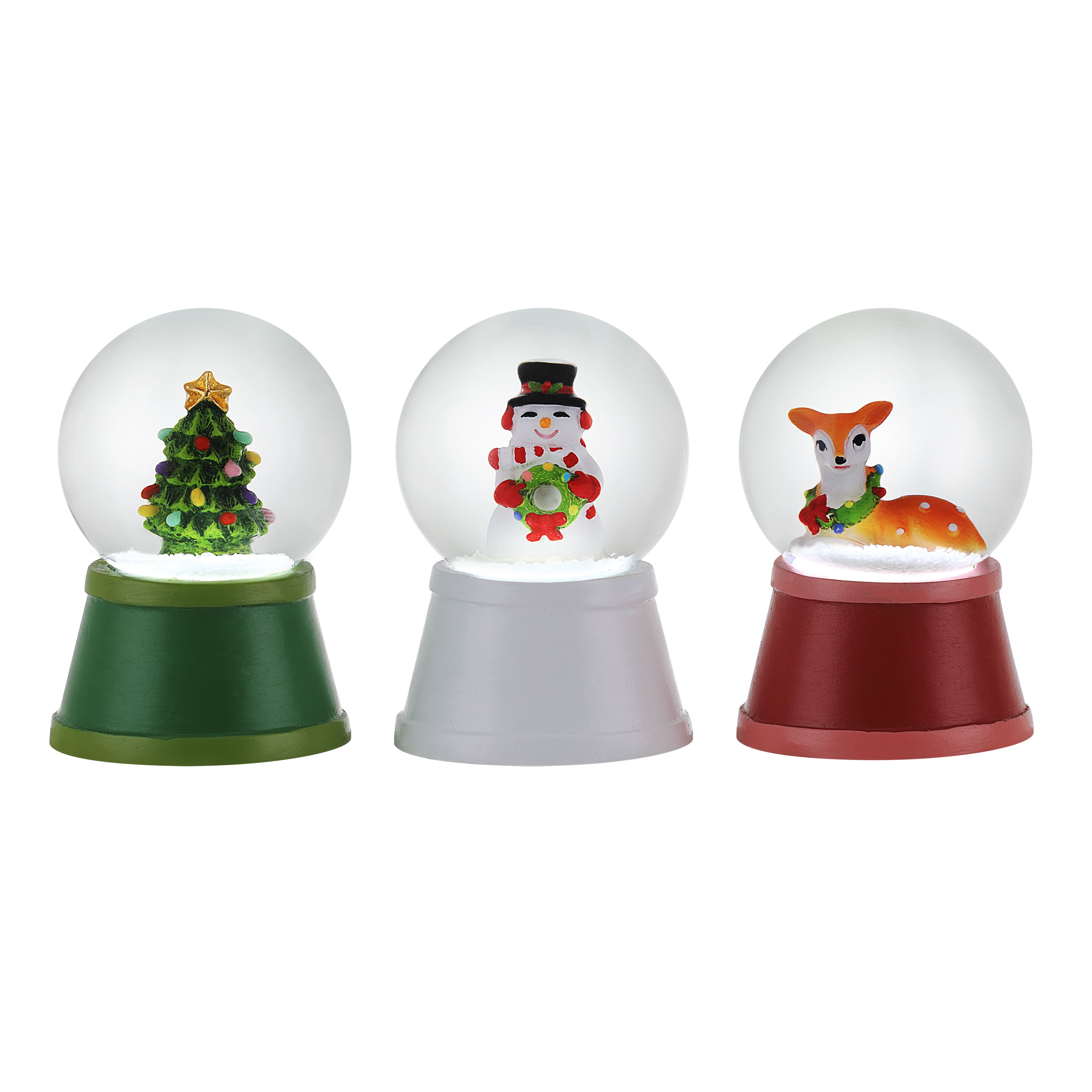 Mr. Christmas Mini Lit Snow Globes Set