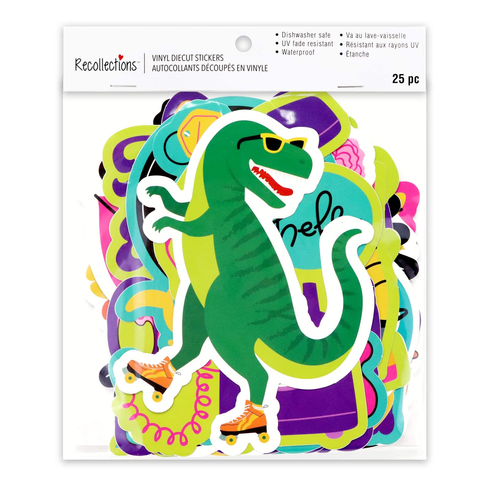 Groovy Dino Vinyl Die Cut Stickers by Recollections&#x2122;