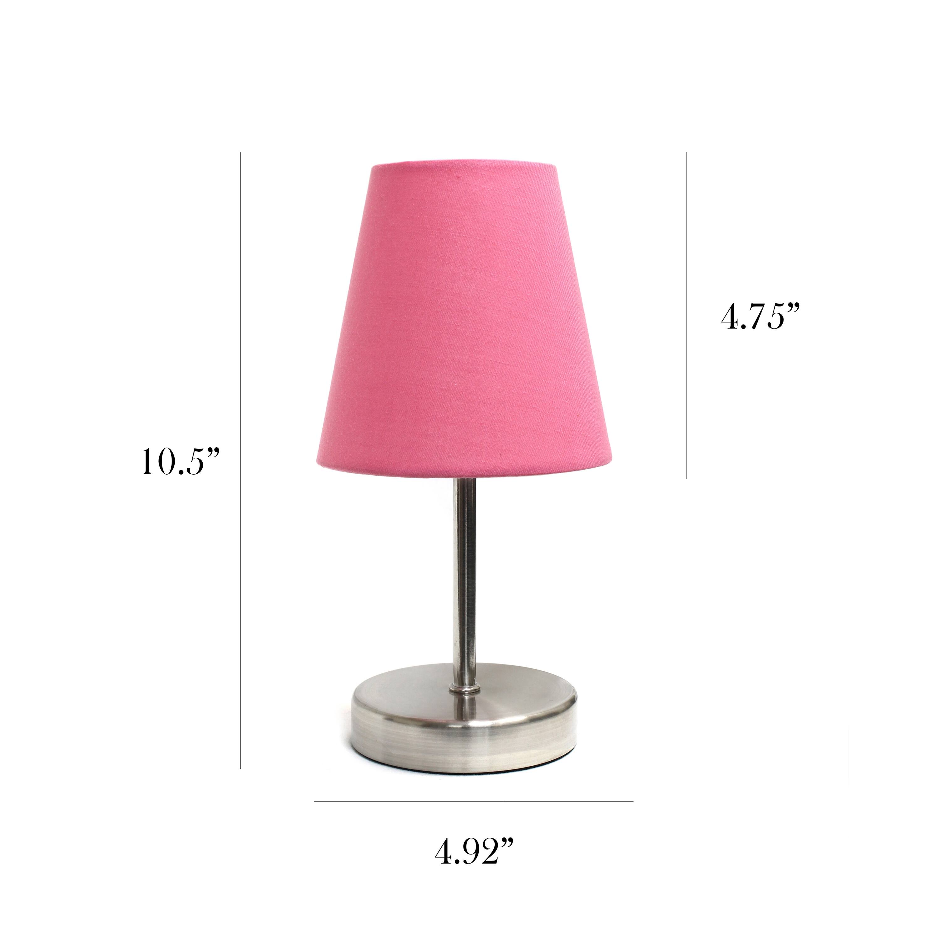 Simple Designs Sand Nickel Mini Basic Table Lamp