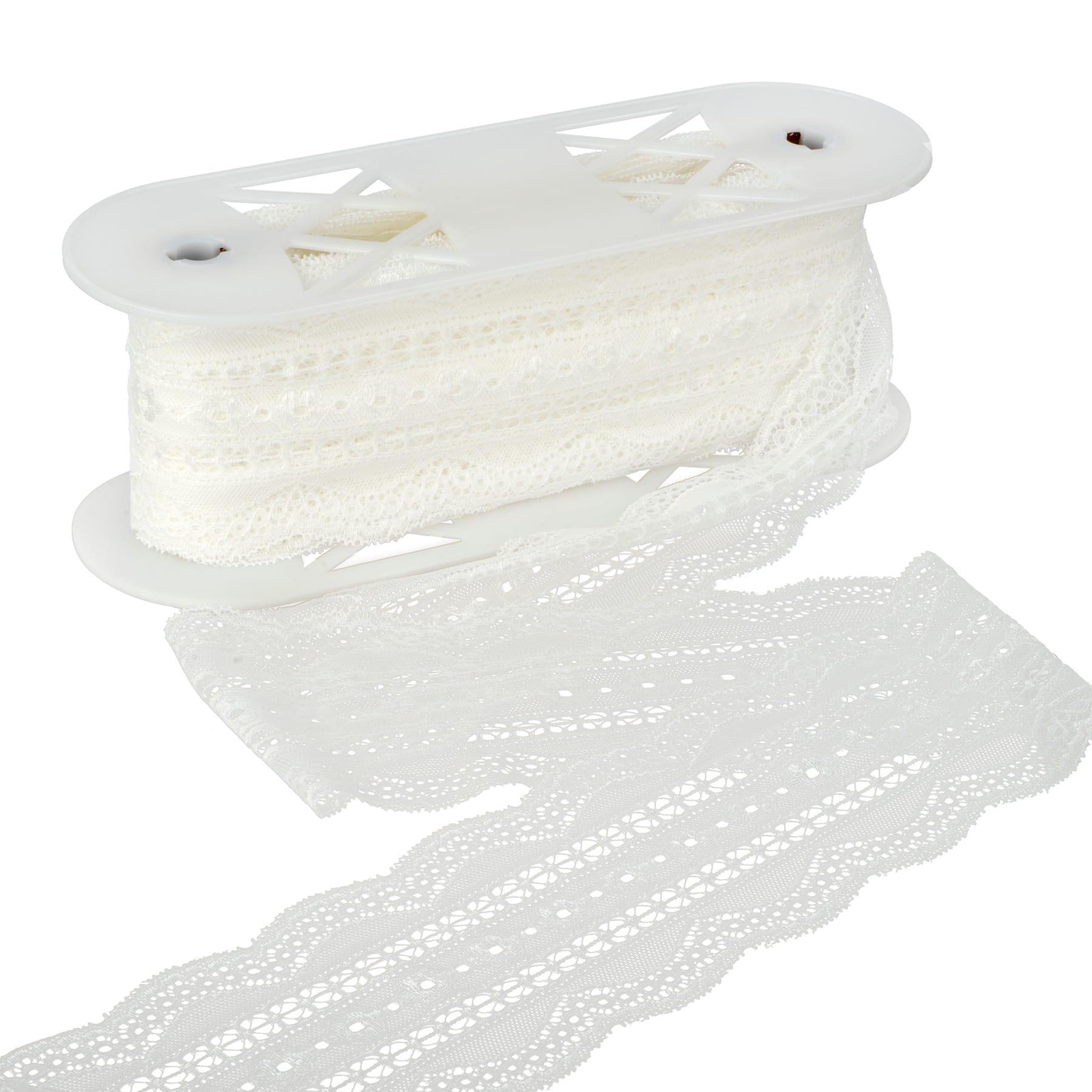 3.7&#x22; White Chrochet Lace Trim by Celebrate It&#xAE;