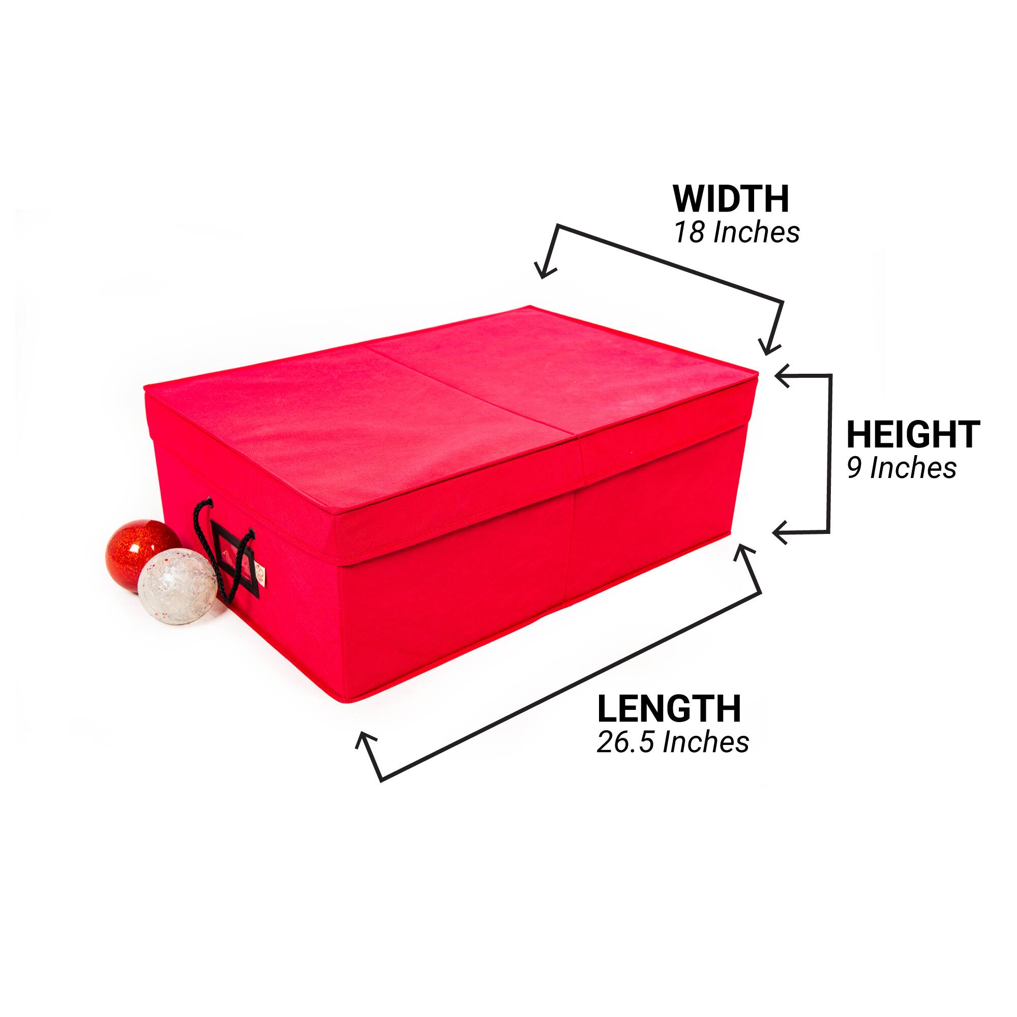 Santa's Bags 48ct. 4" Christmas Ornament Storage Box with Dividers