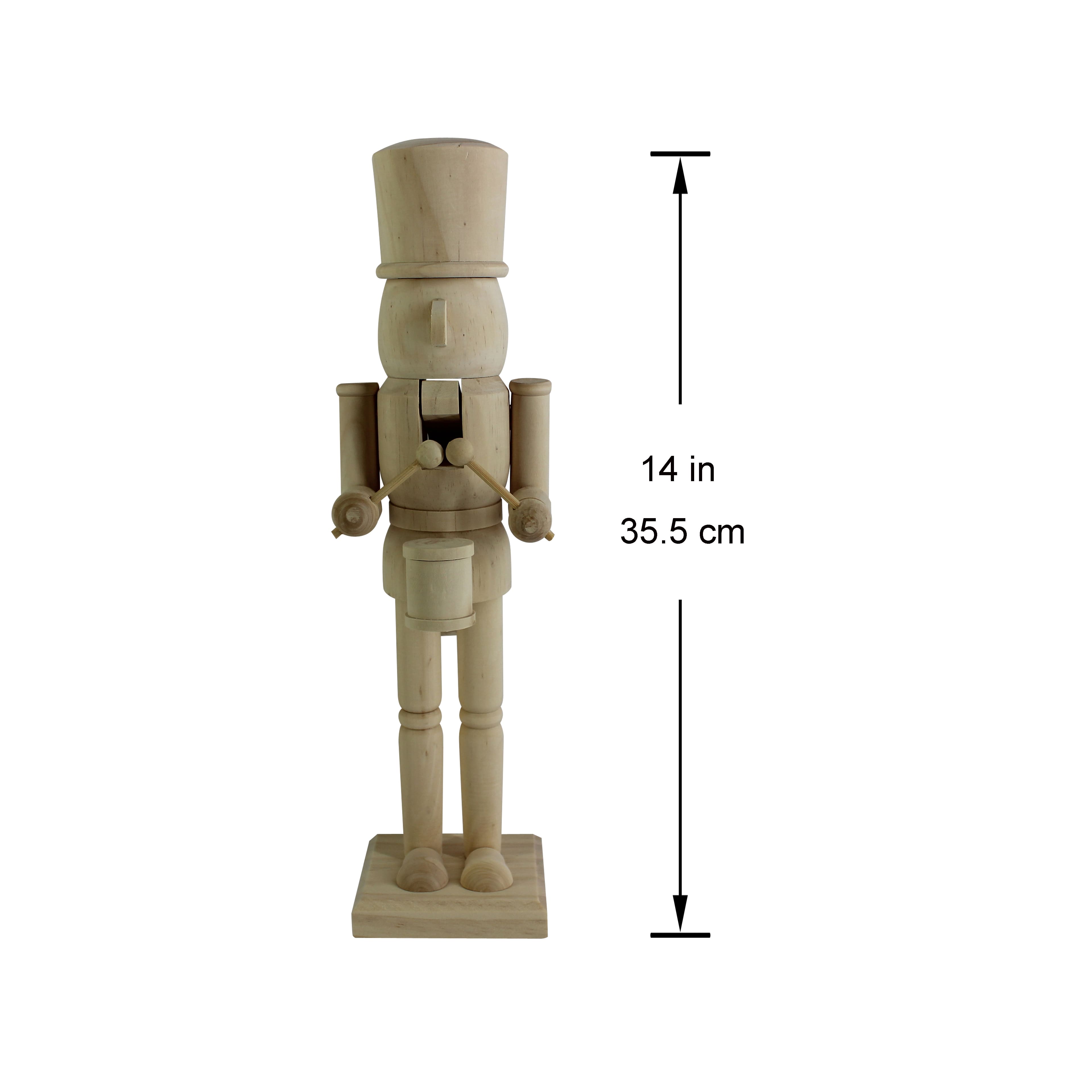 14&#x22; Drummer DIY Pinewood Nutcracker by Make Market&#xAE;