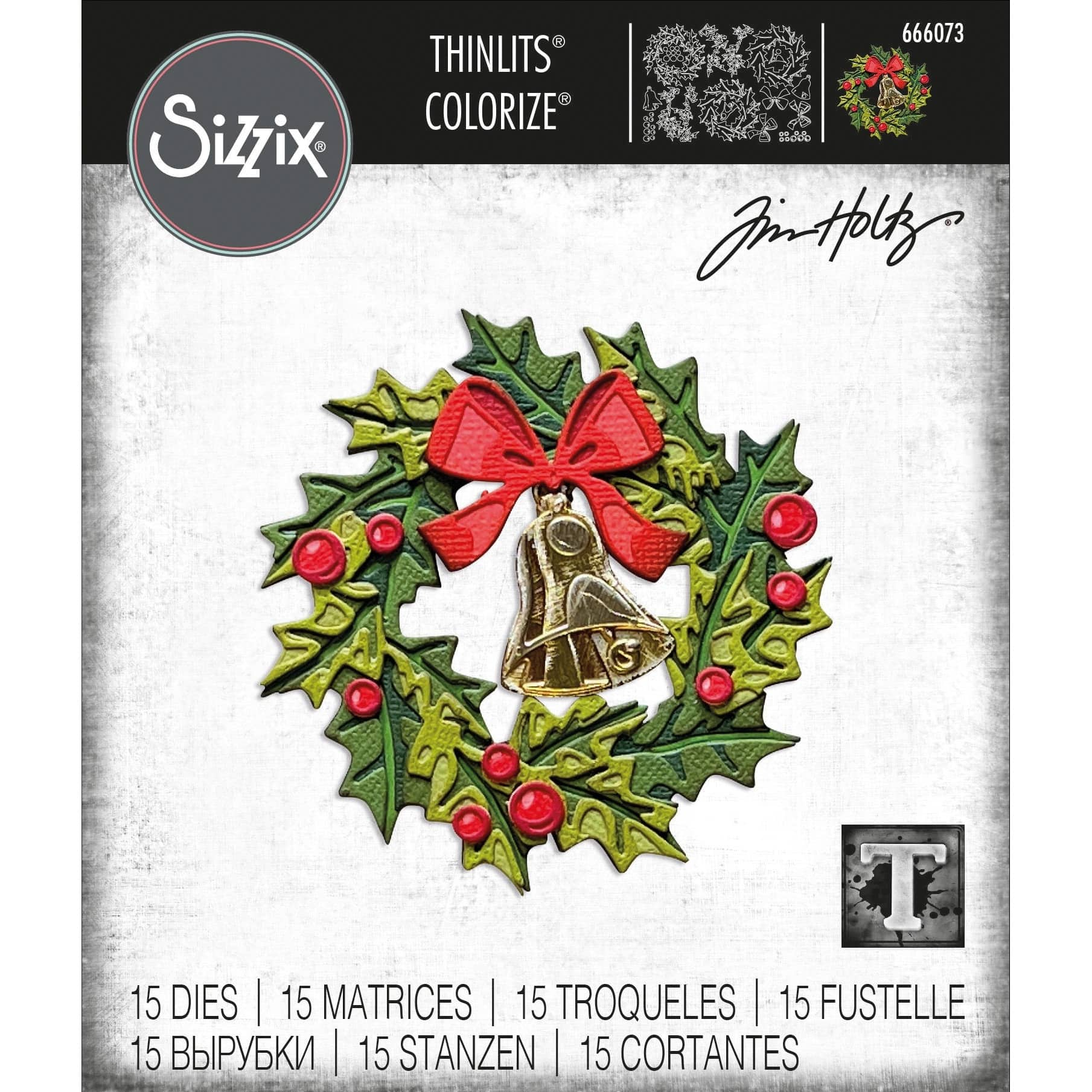 Sizzix&#xAE; Thinlits&#x2122; Tim Holtz&#xAE; Colorize&#xAE; Yuletide Dies