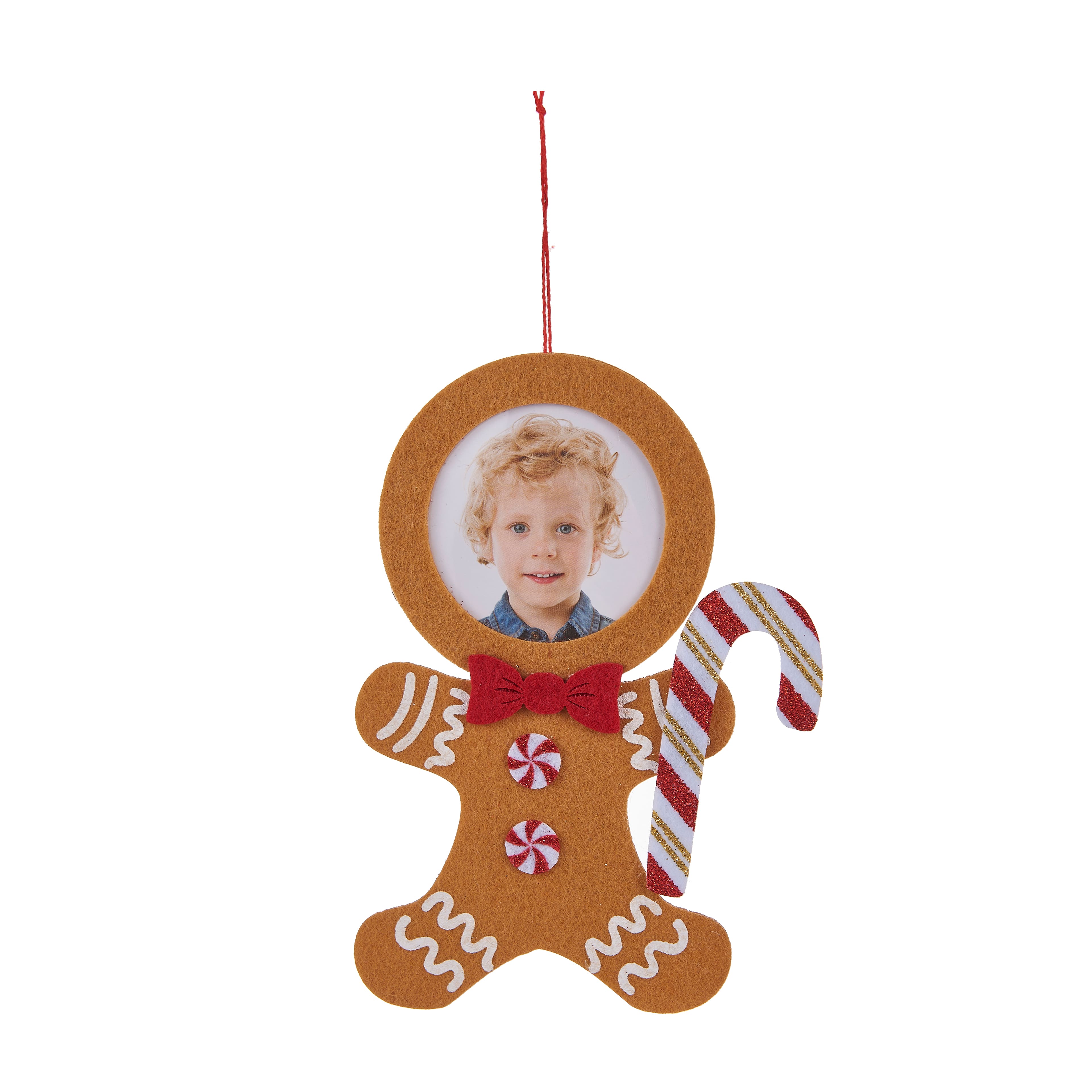 Gingerbread Boy Christmas Felt Frame Ornament by Studio D&#xE9;cor&#xAE;