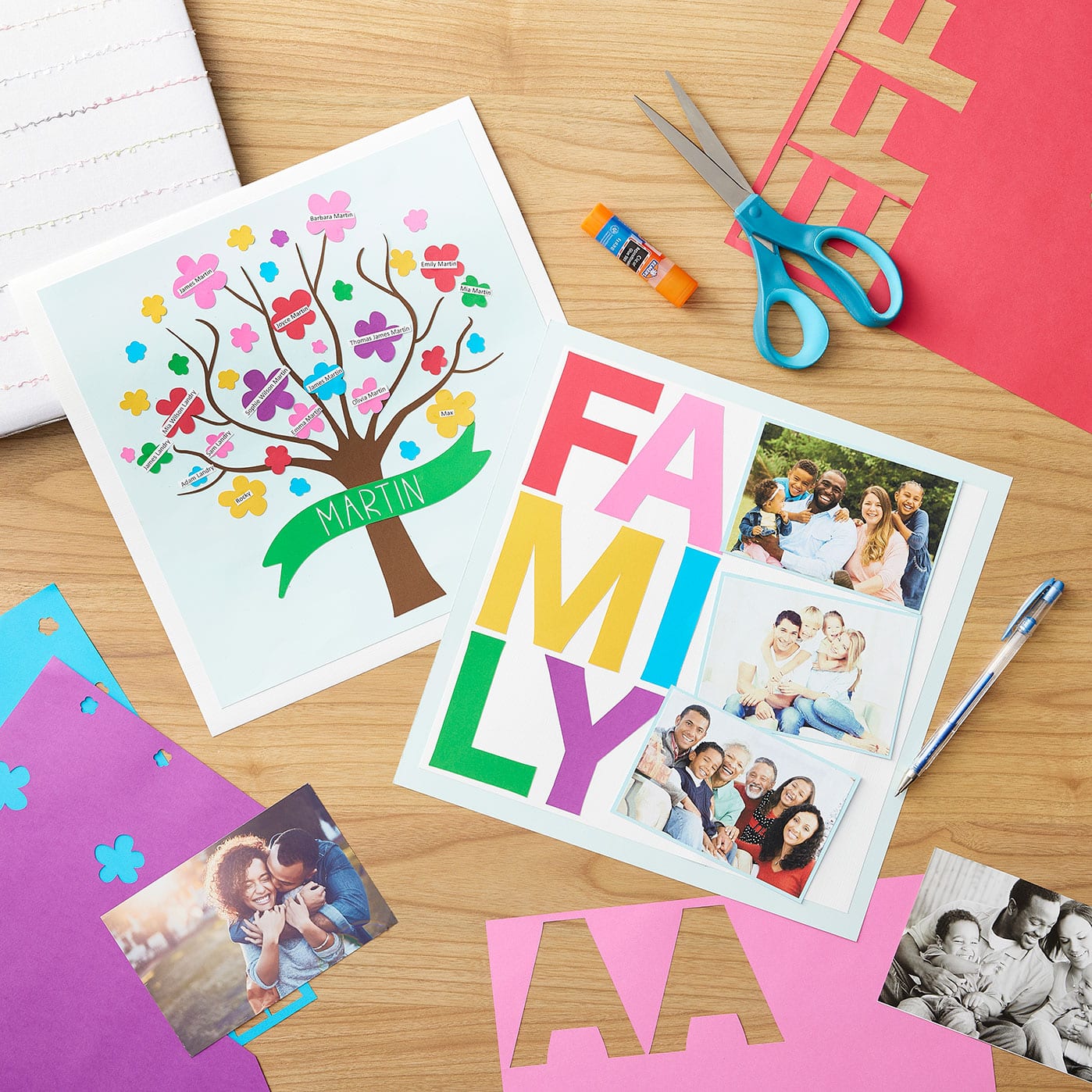 Family Tree Scrapbook Spread​