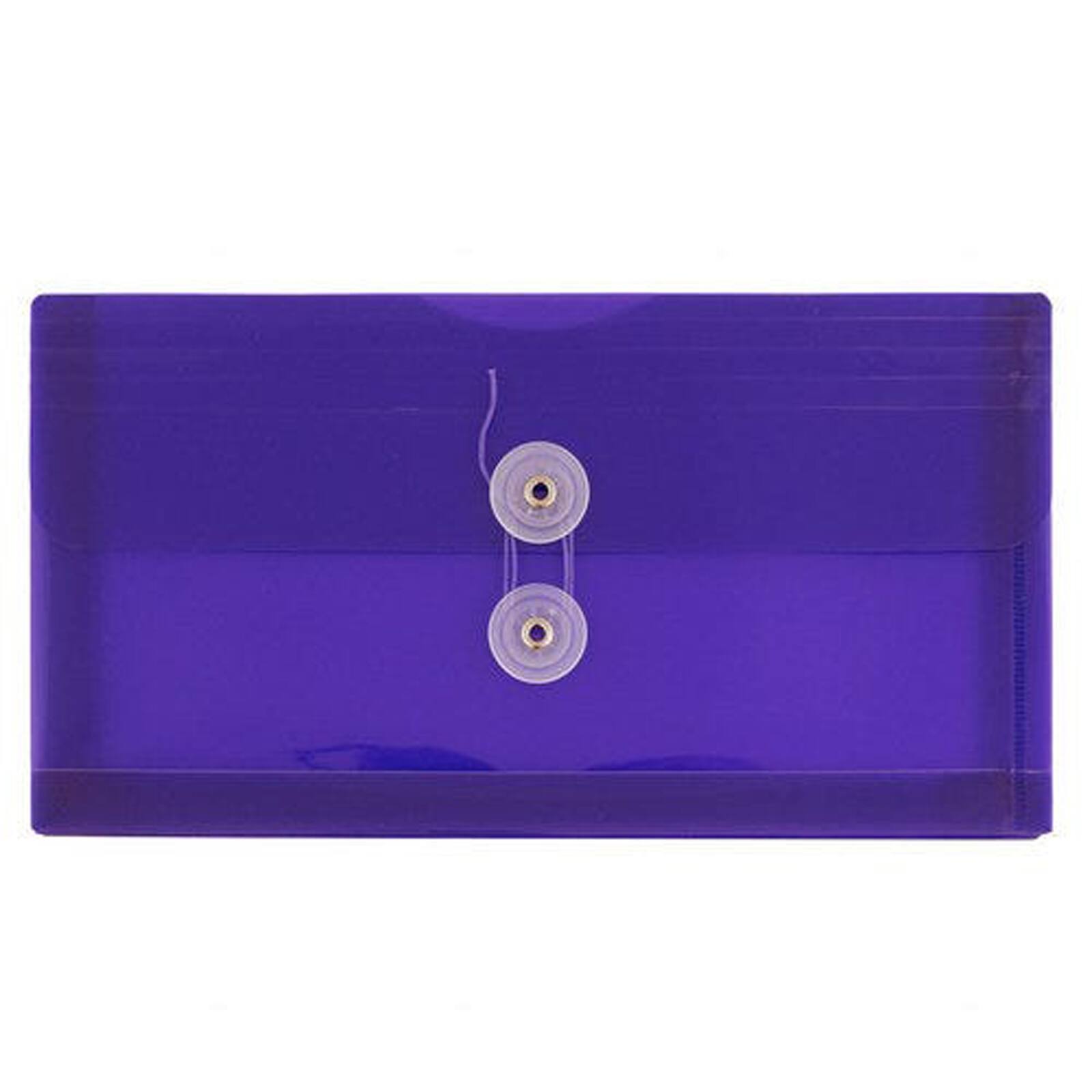 JAM Paper 5.25" x 10" Purple Plastic Booklet Envelopes, 24ct.