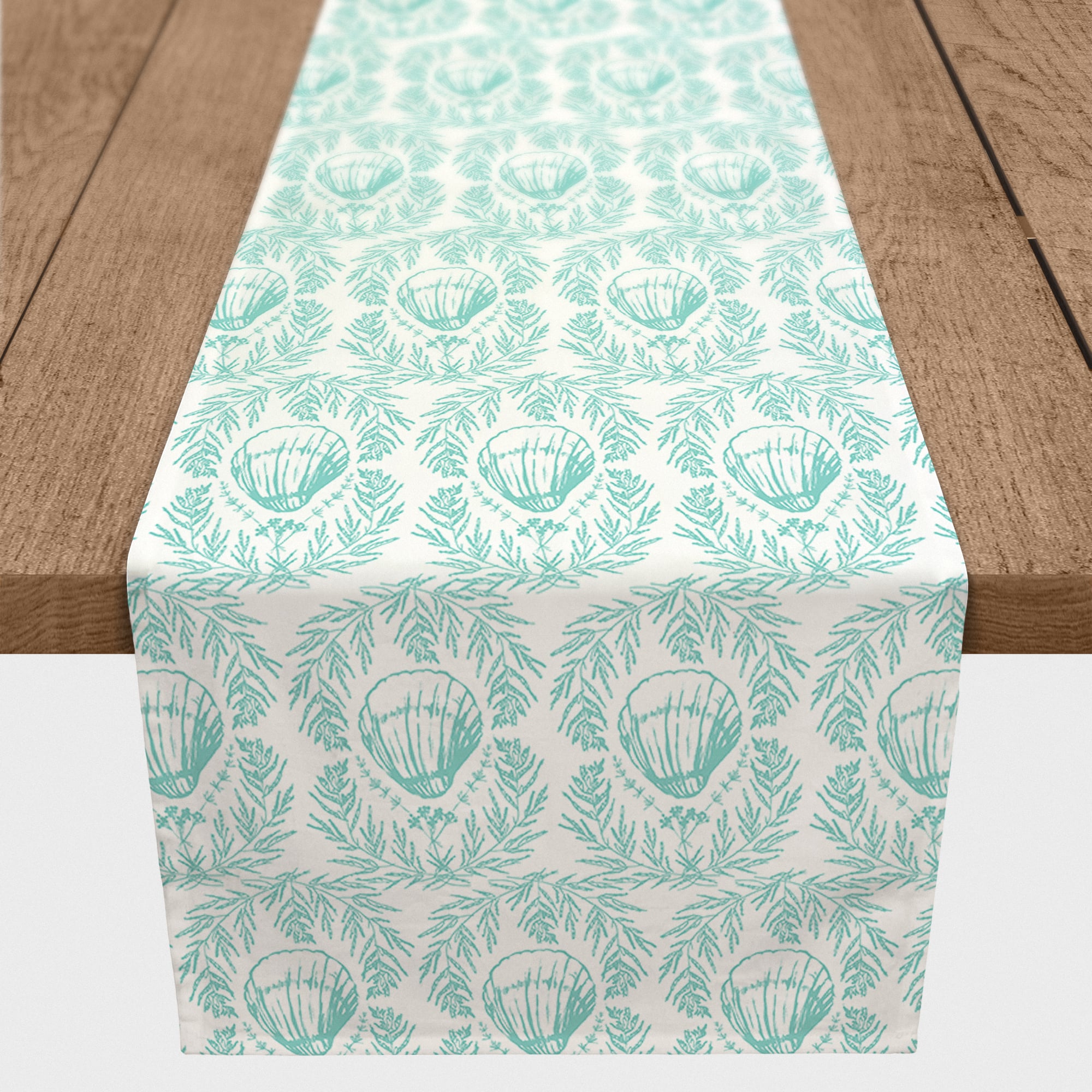 Surf, Shell &#x26; Botanicals Twill Table Runner