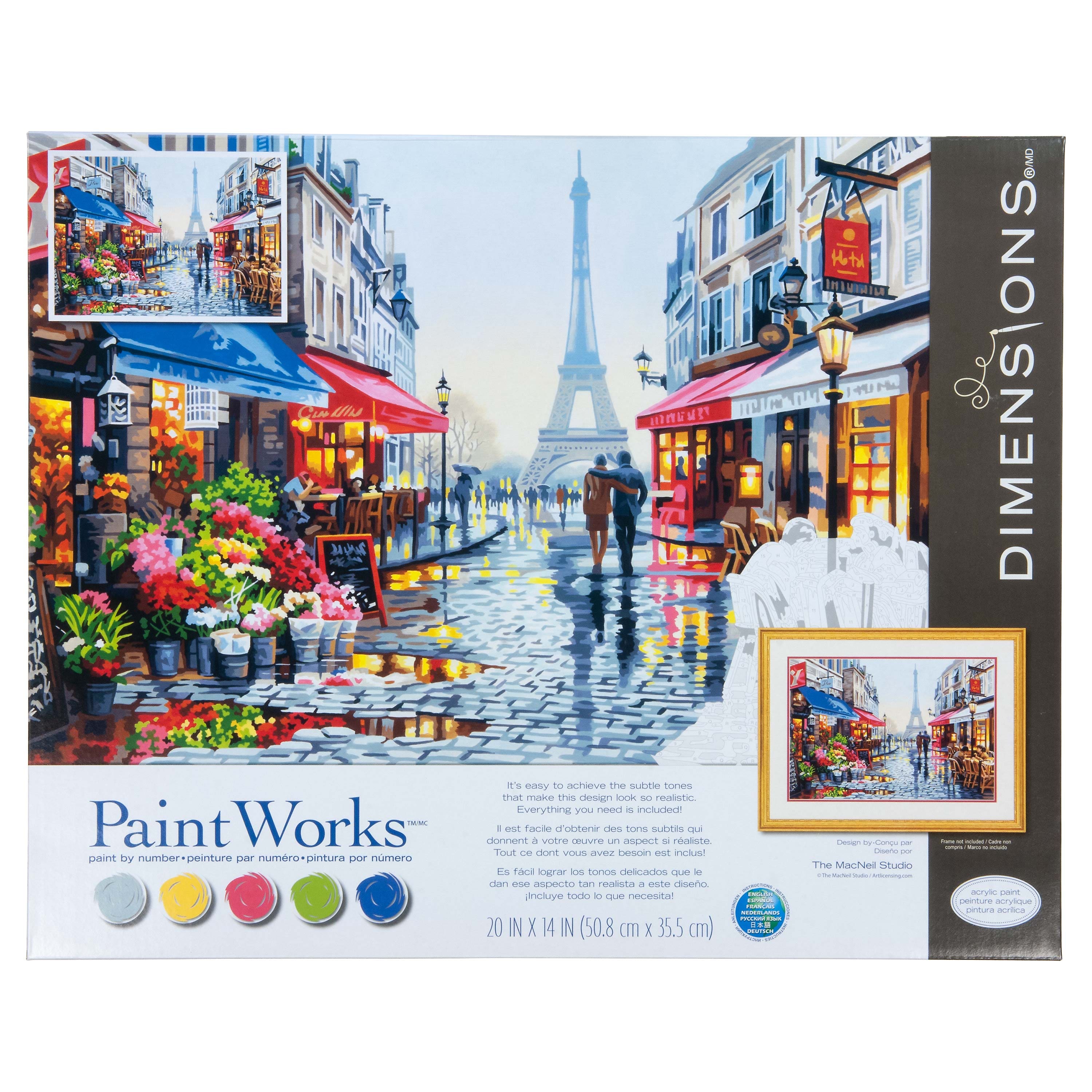 Dimensions® PaintWorks™ Paris Flower Shop Paint-by-Number Kit