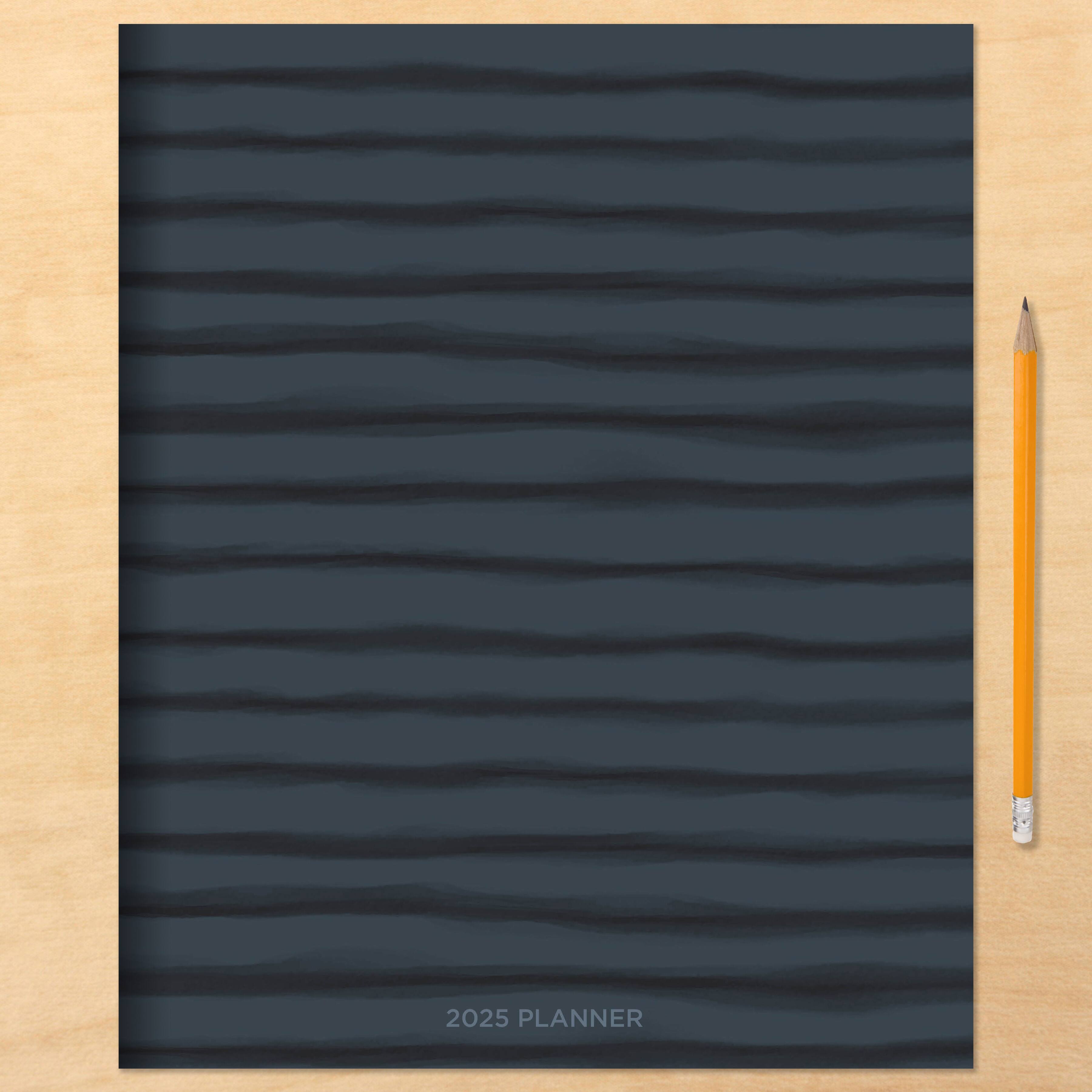 TF Publishing 2025 Navy Stripes Large Monthly Planner