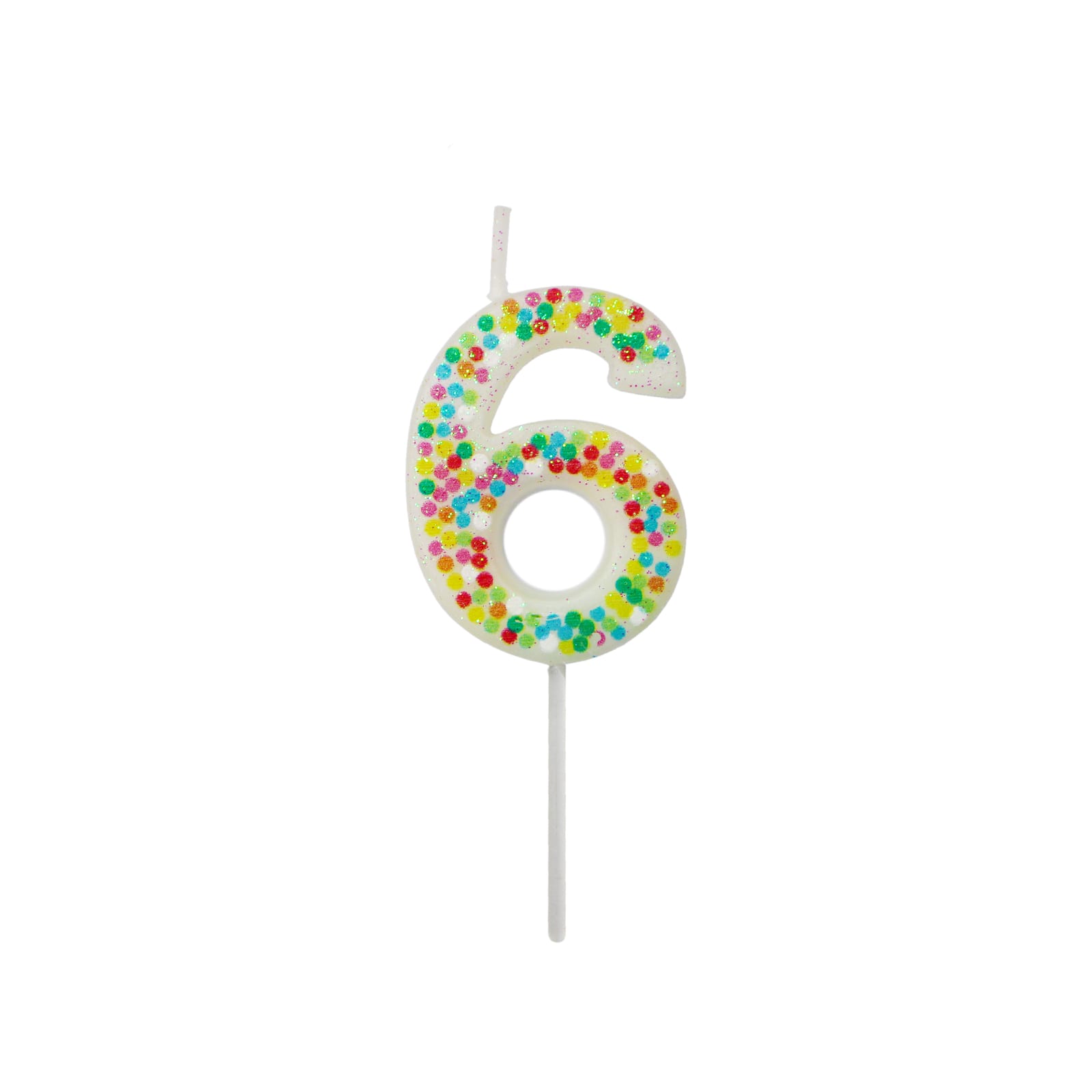12 Pack: Confetti Number Birthday Candle by Celebrate It™