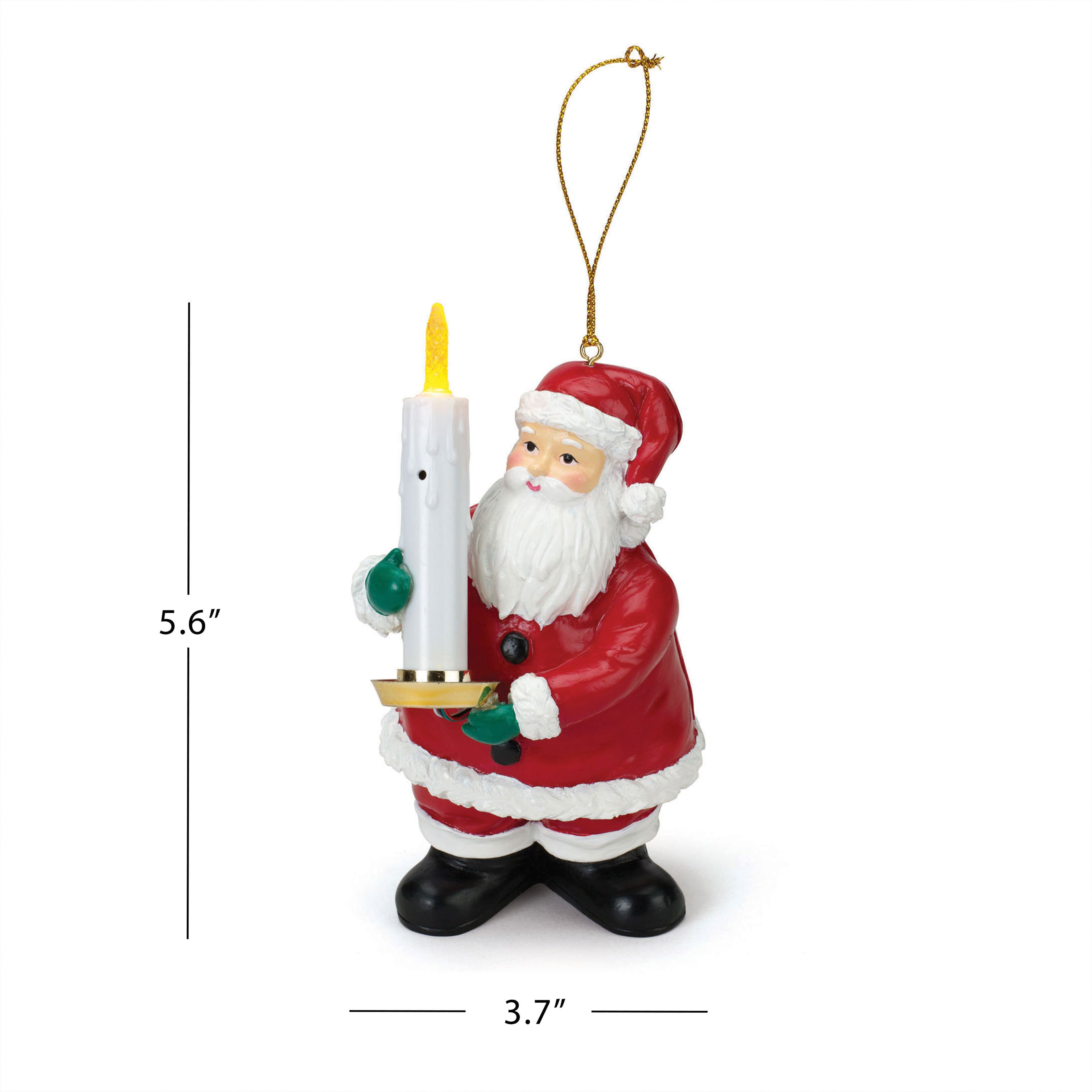 Mr. Christmas 5.5&#x22; LED Lit Goodnight Lights Santa Ornament