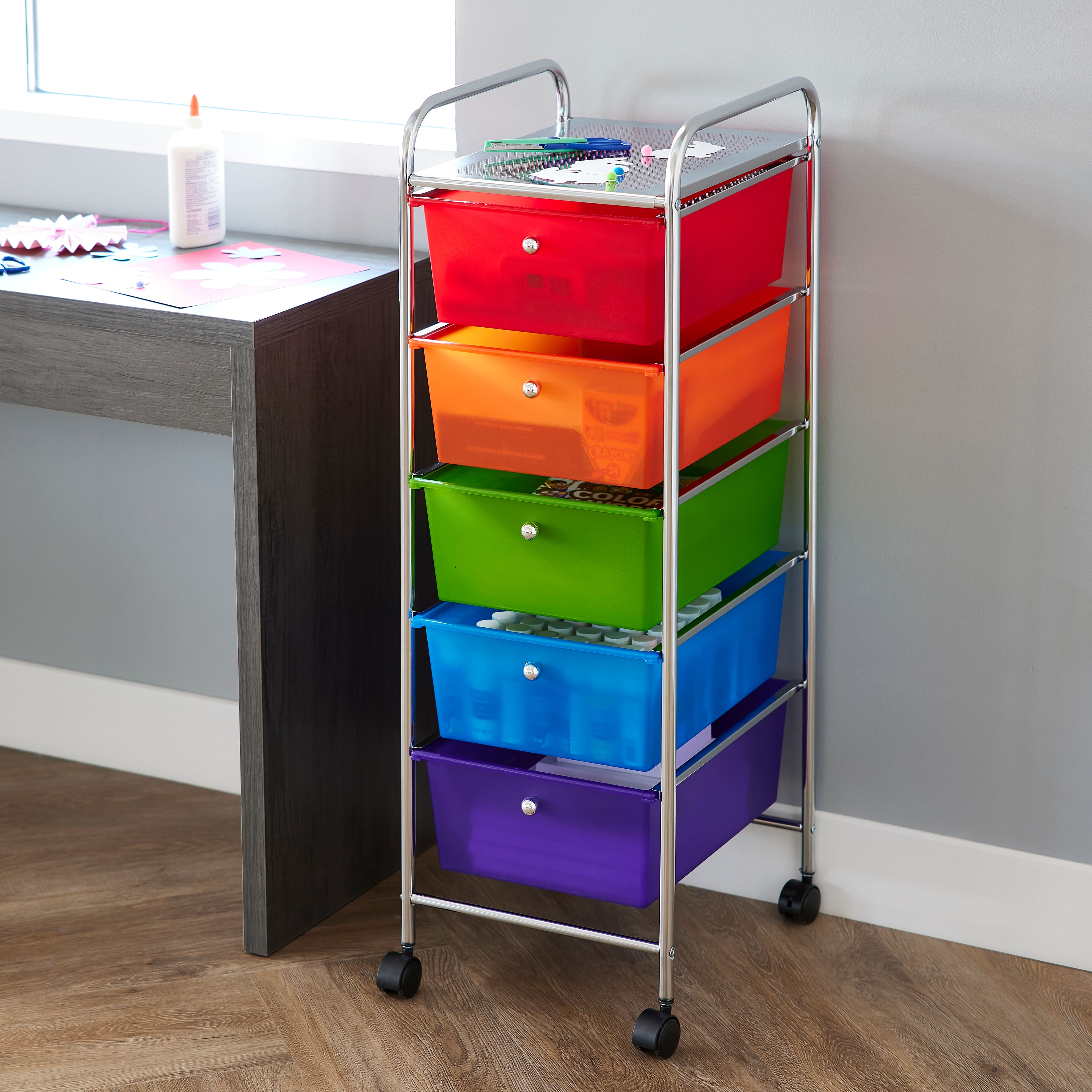 5 Drawer Rolling Cart by Simply Tidy®