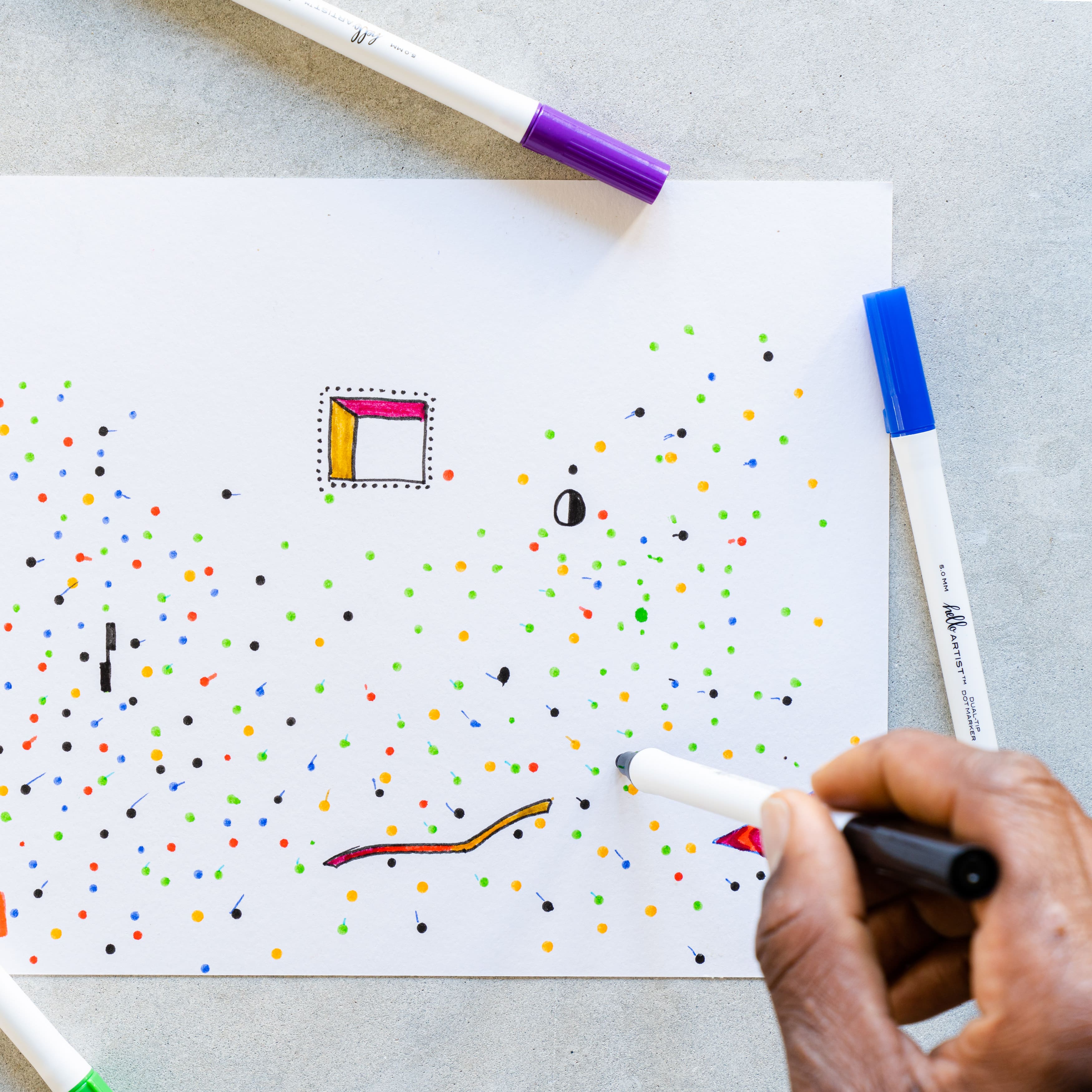 Hello, Artist!&#x2122; 10-Color Dual-Tip Dot Markers Set