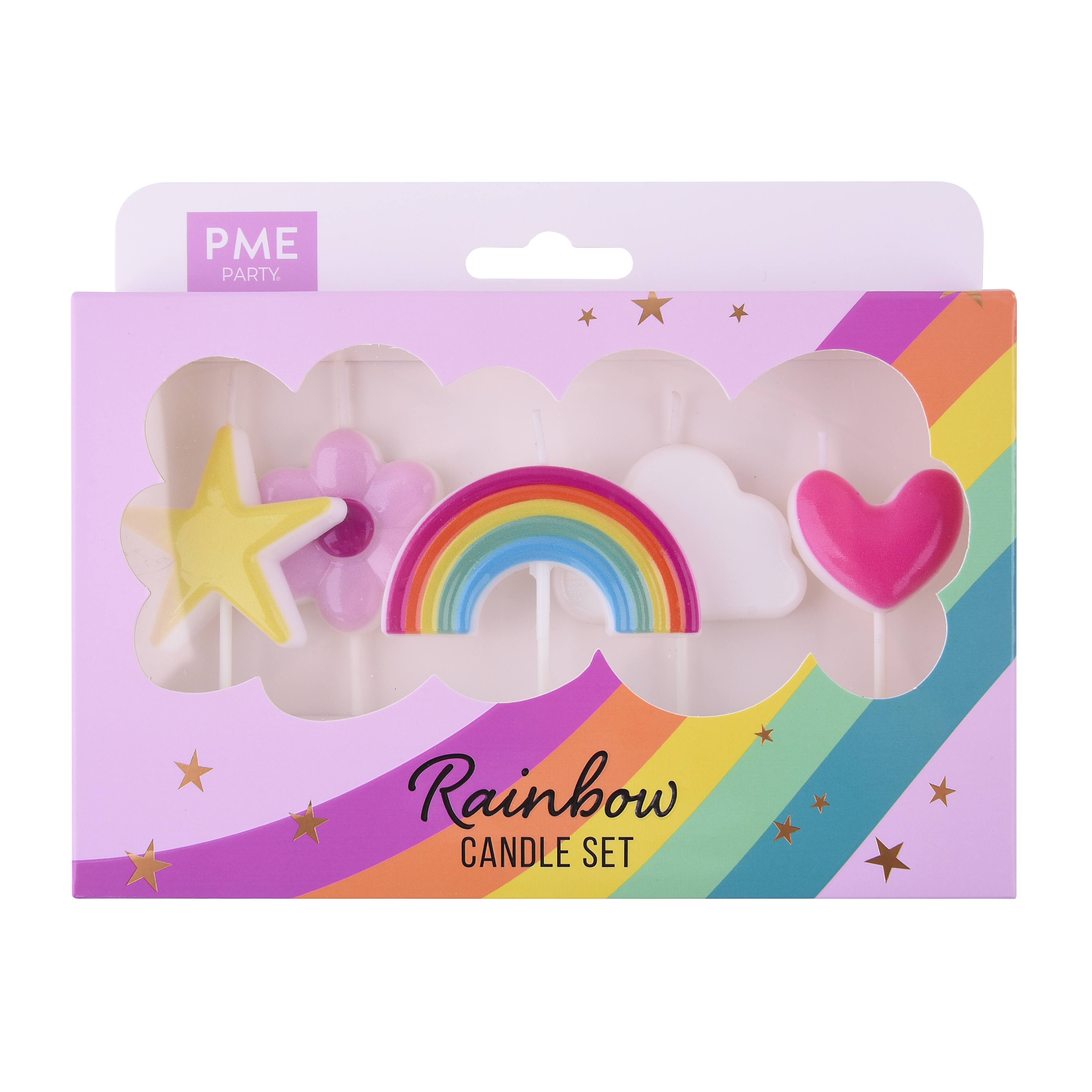 PME Party&#xAE; Rainbow Birthday Candle Set