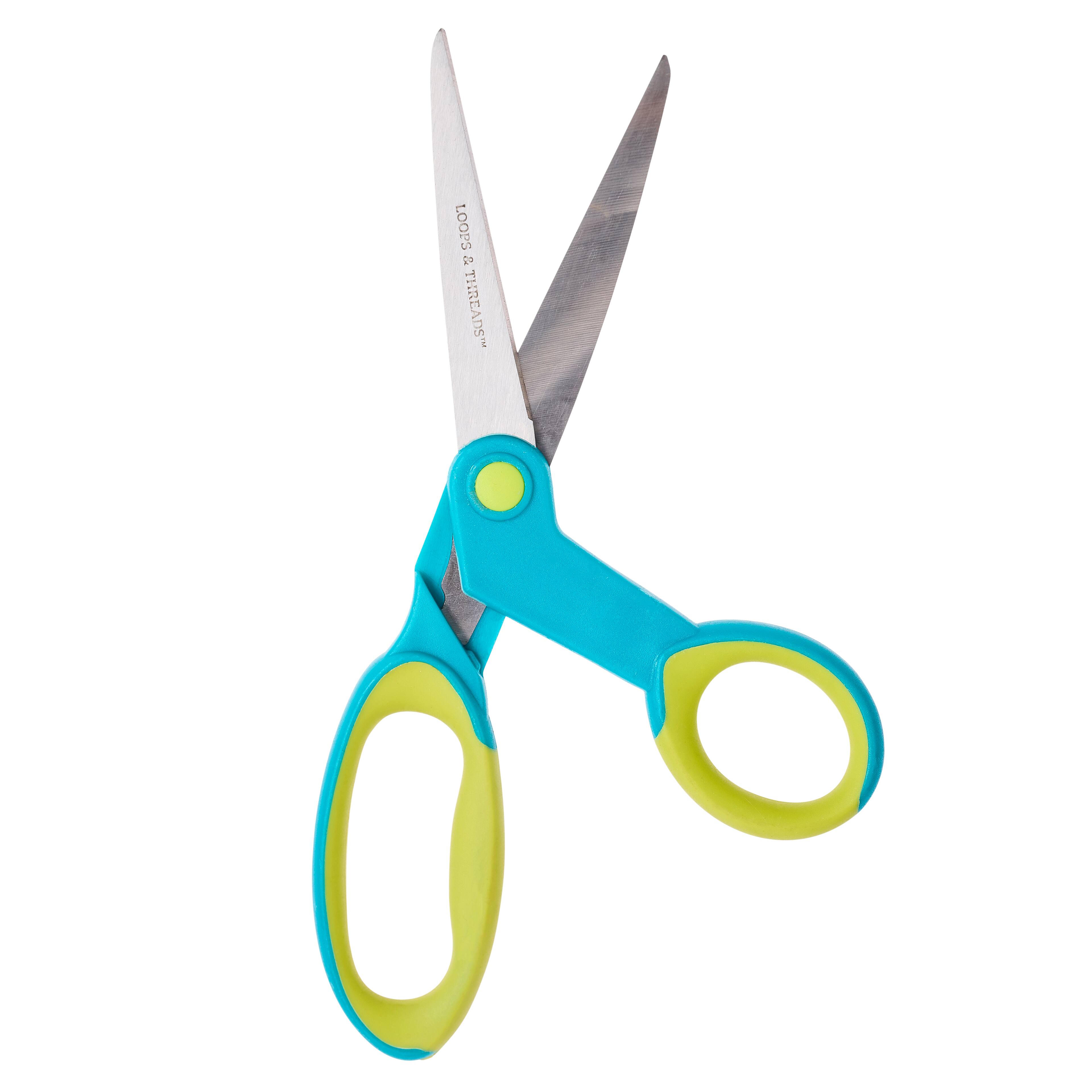 12 Pack: 8&#x22; Bent Scissors by Loops &#x26; Threads&#x2122;