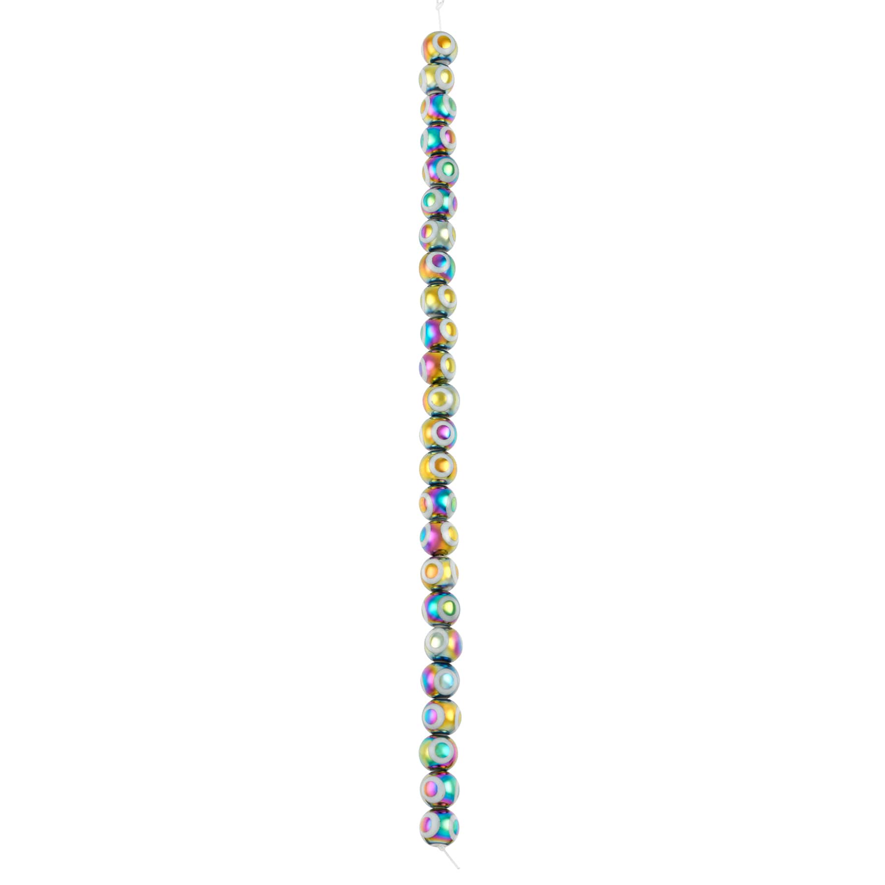 12 Packs: 23 ct. (276 total) Multicolor Glass Evil Eye Beads, 7.5mm by Bead Landing™