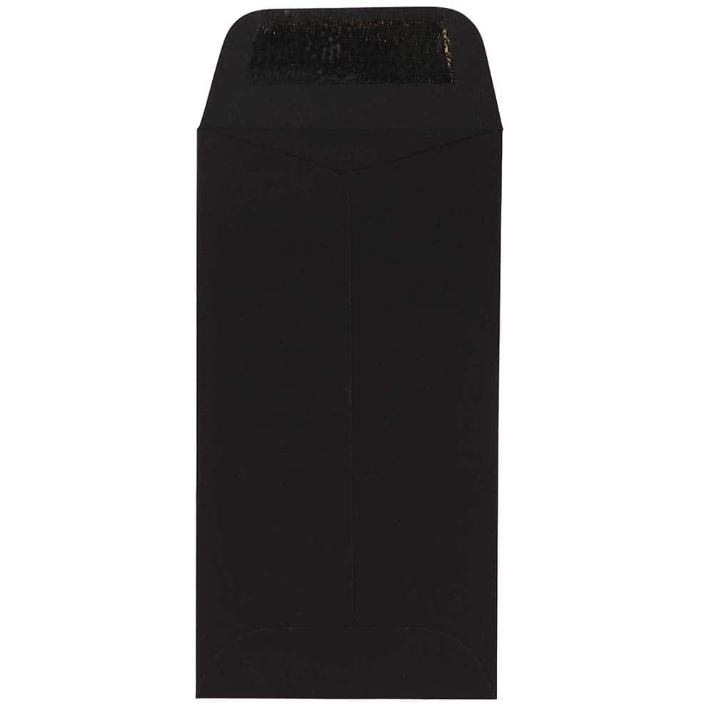 JAM Paper 3.5" x 6.5" Smooth Black Coin Business Envelopes, 50ct.