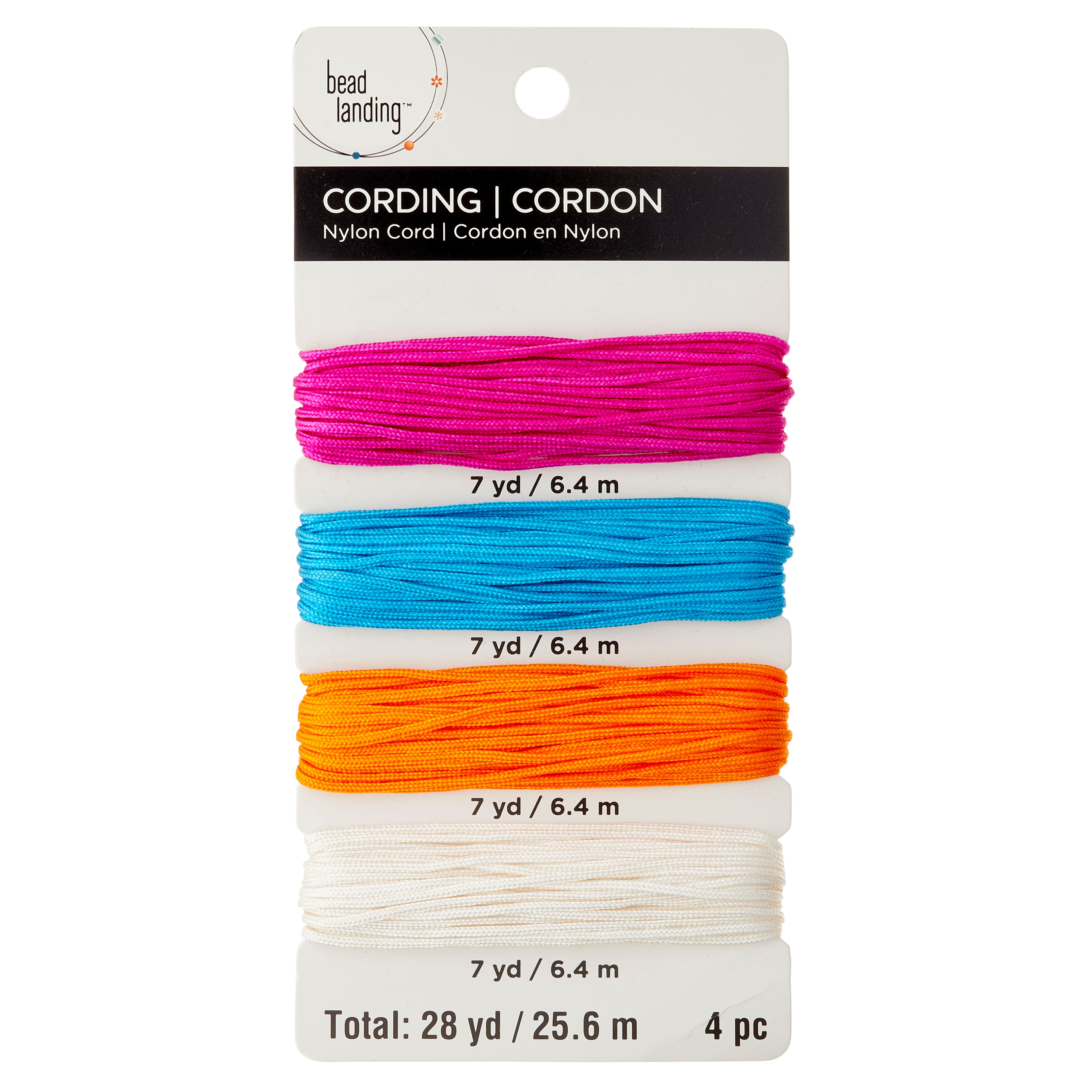 6 Packs: 4 ct. (24 total) 1.5mm Brights Nylon Cording by Bead