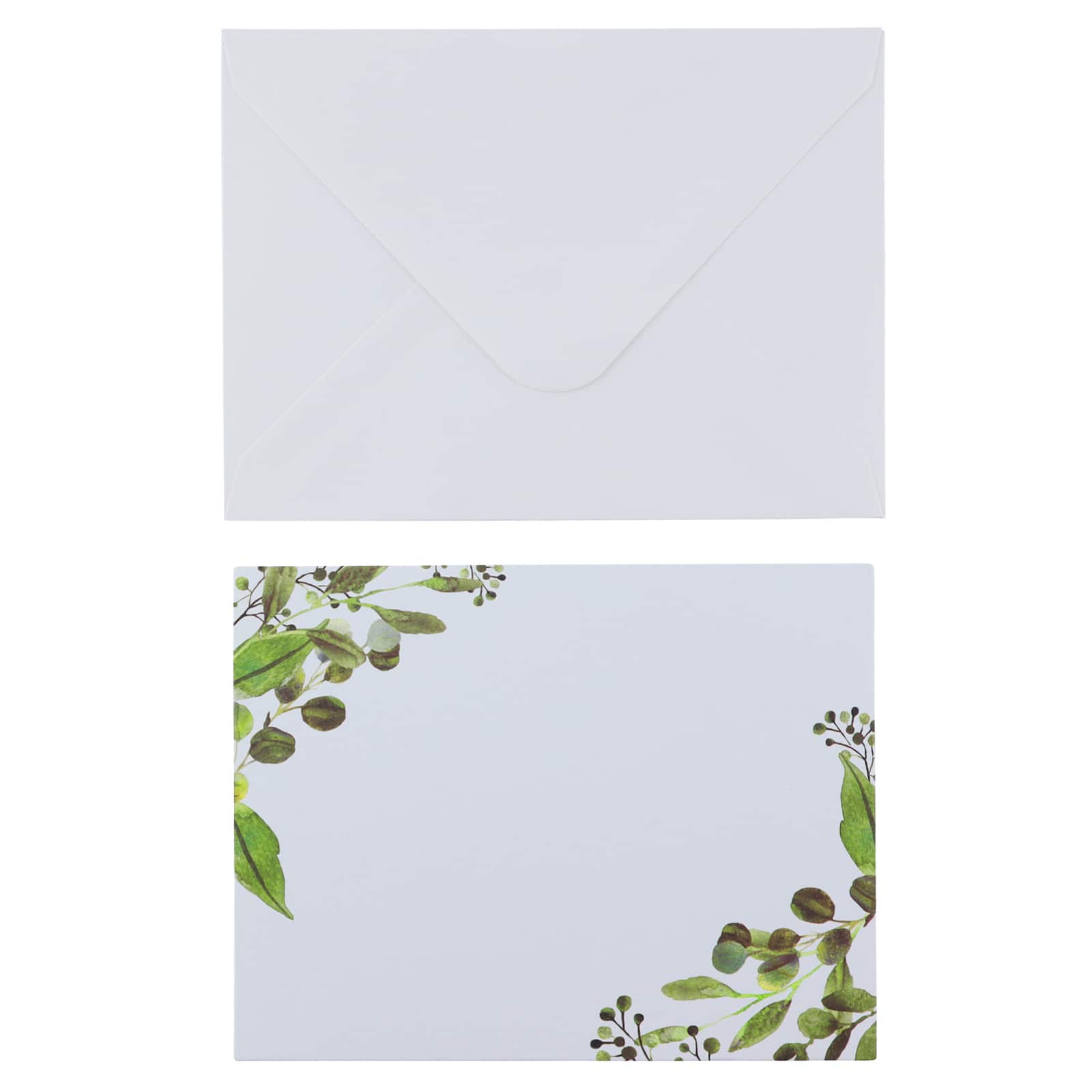 Greenery Flat Cards &#x26; Envelopes by Recollections&#x2122;, 4.25&#x22; x 5.5&#x22;
