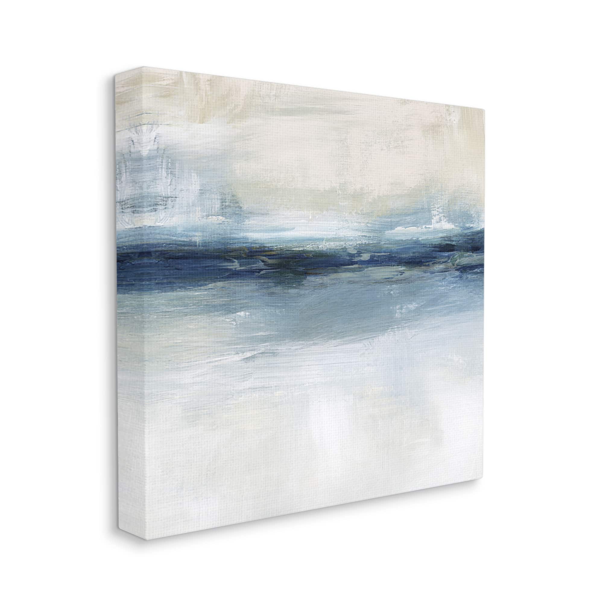 Stupell Industries Timeless Nautical Gloomy Sea Horizon Line Canvas Wall Art