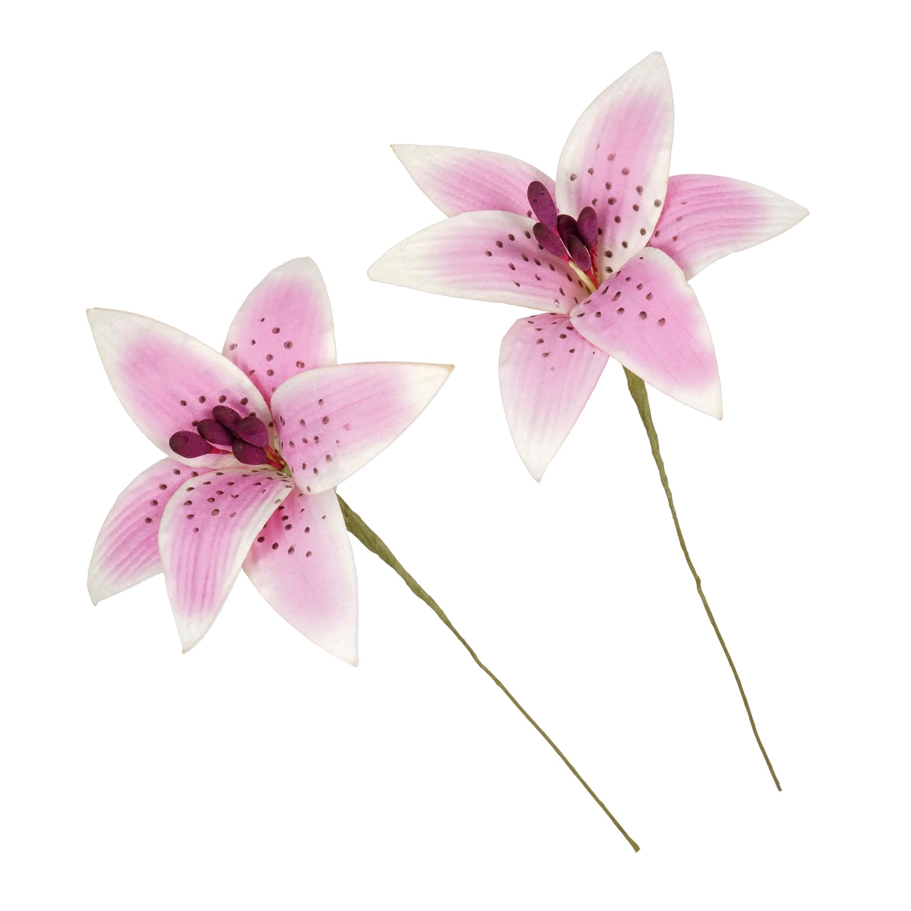 12 Packs: 6 ct. (72 total) Pink Tiger Lily Paper Flowers by Recollections™