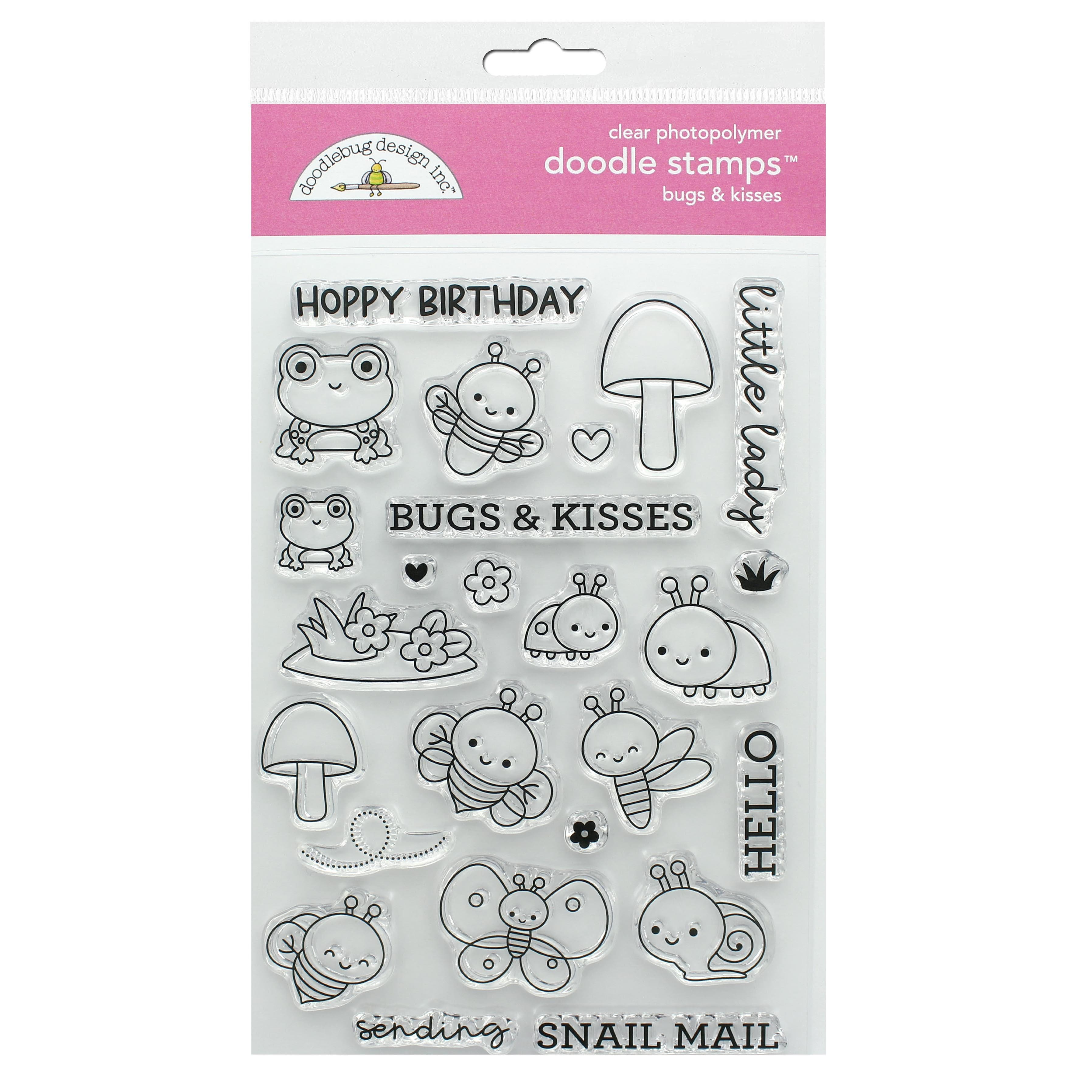 Doodlebug Design Inc.&#xAE; Collection Fairy Garden Bugs &#x26; Kisses Doodle Stamps