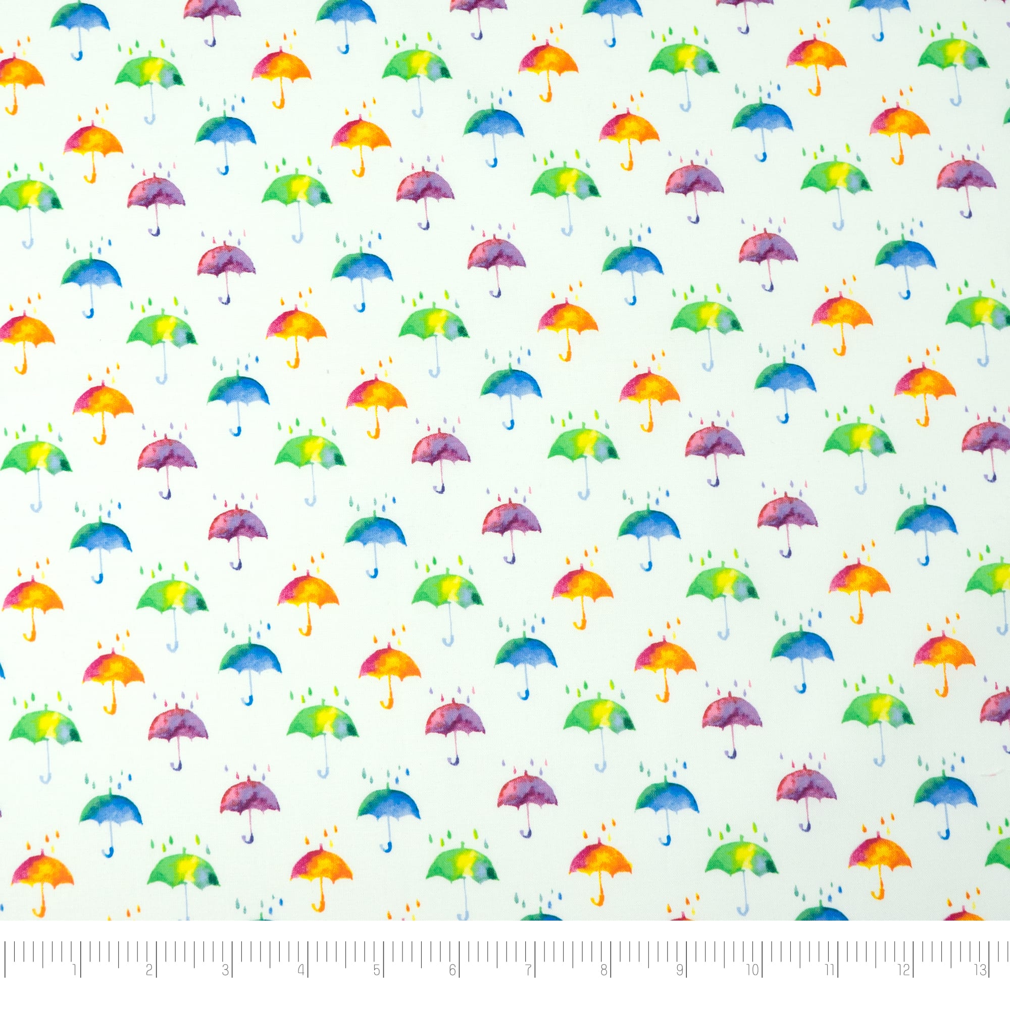 SINGER Colorful Umbrella Cotton Fabric