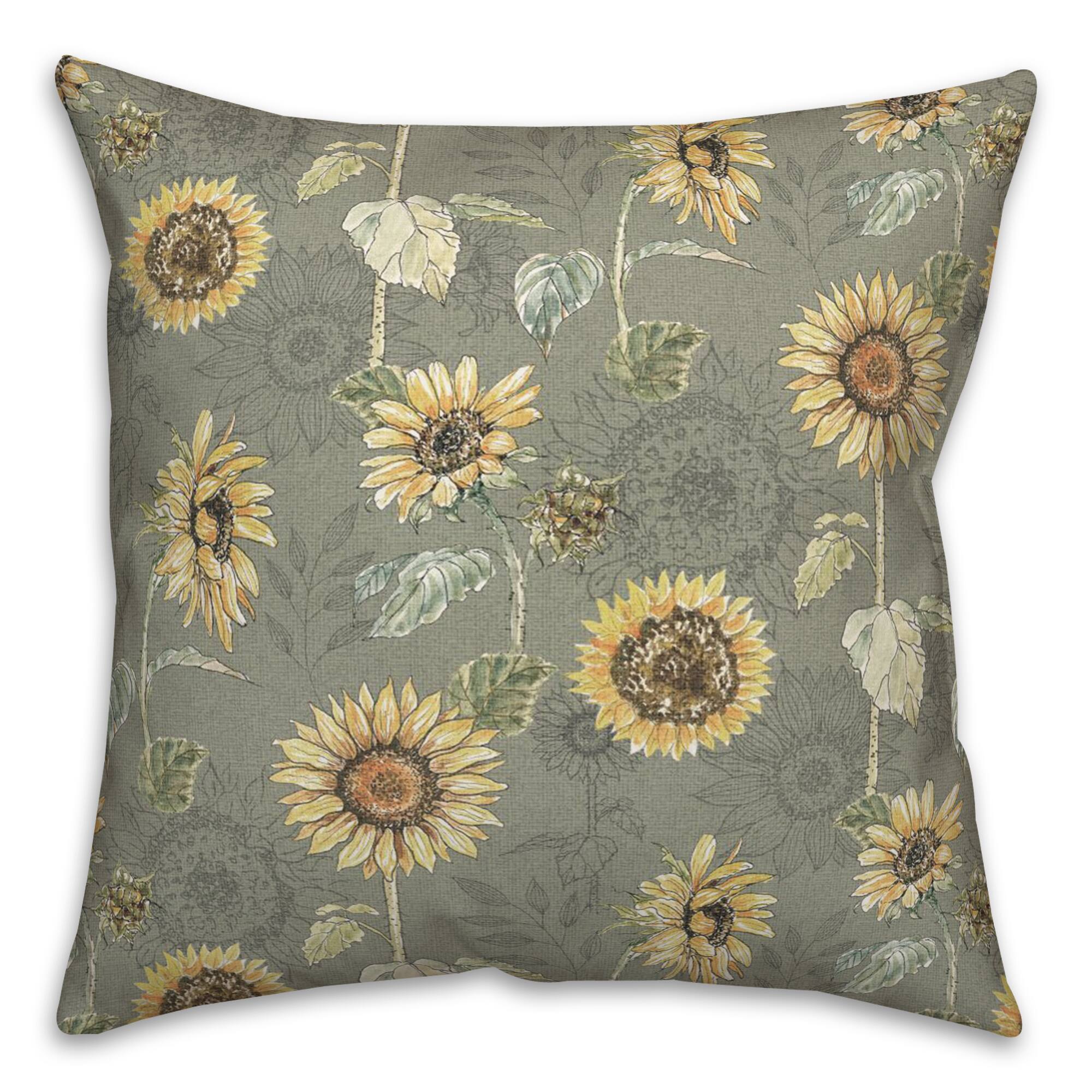 Sunflower best sale throw pillows