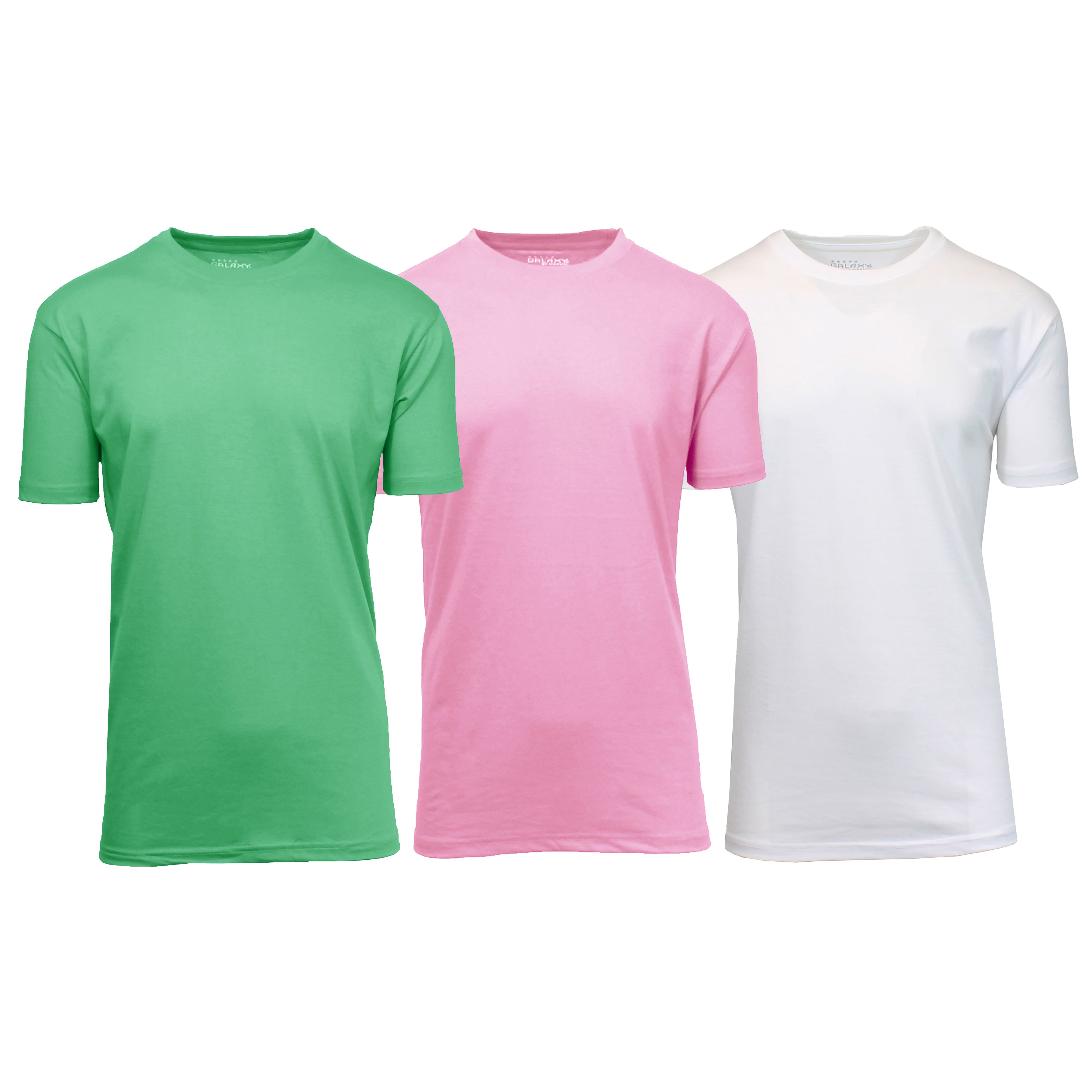 Galaxy By Harvic Crew Neck Men's T-Shirt 3 Pack