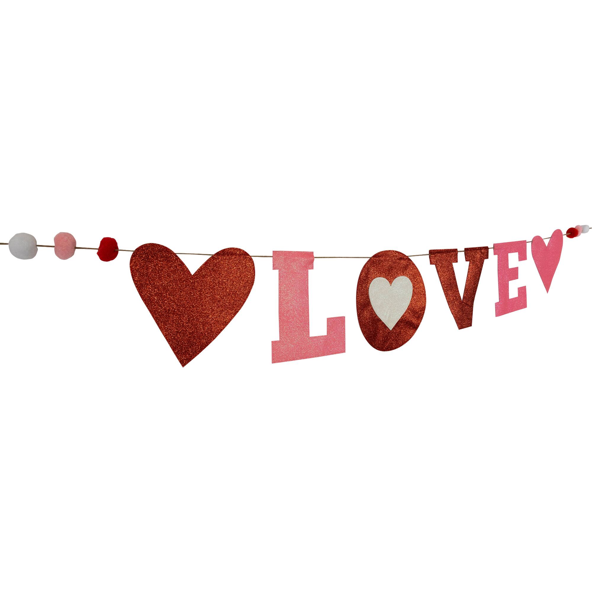 5ft. Valentine's Day Glitter "Love" Wall Banner