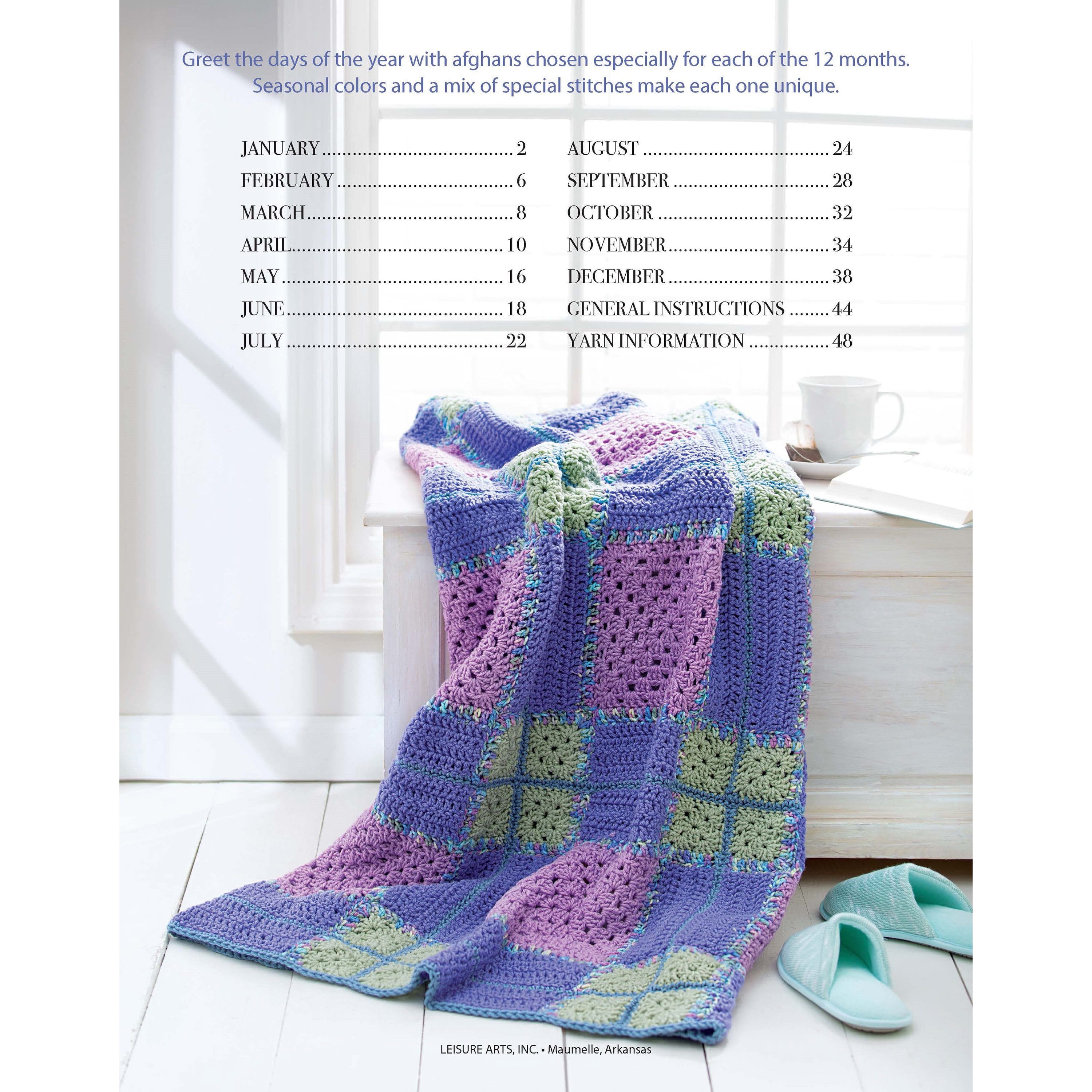 Leisure Arts&#xAE; A Year Of Afghans No.17 Crochet Book