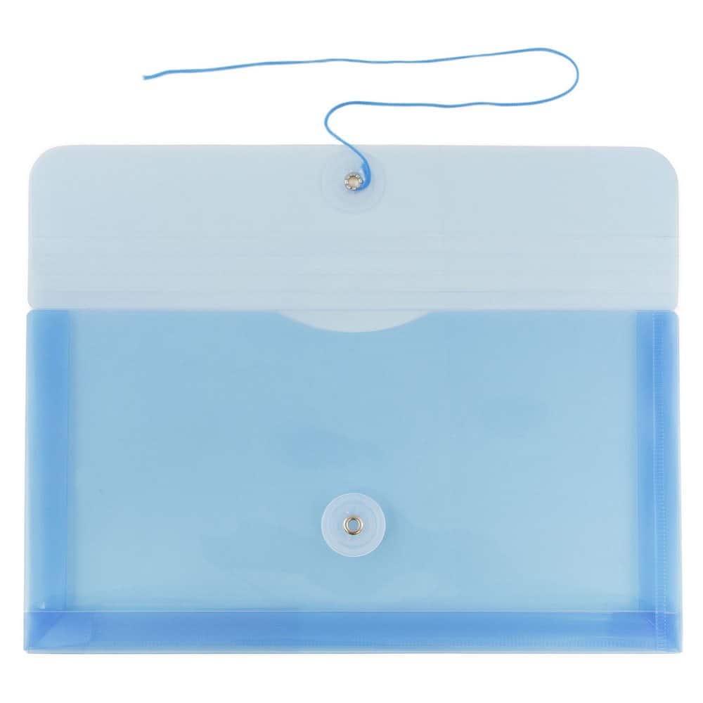 JAM Paper #10 Plastic Envelopes with Button &#x26; String Tie Closure, 12ct.