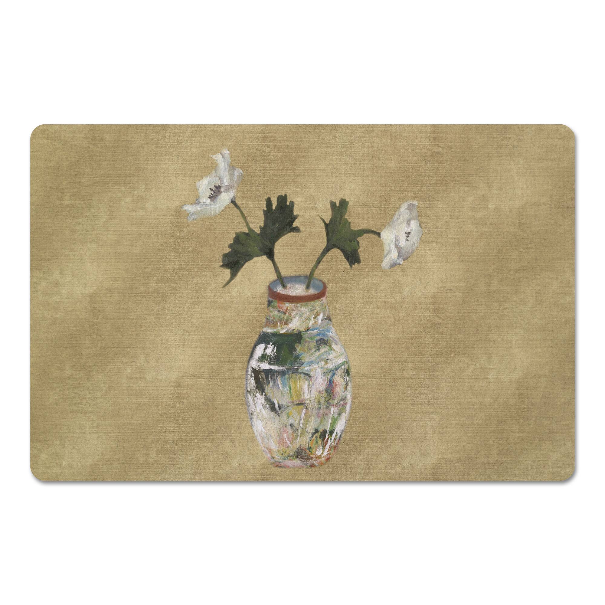18" x 27" Colorful Vase with White Florals Floor Mat