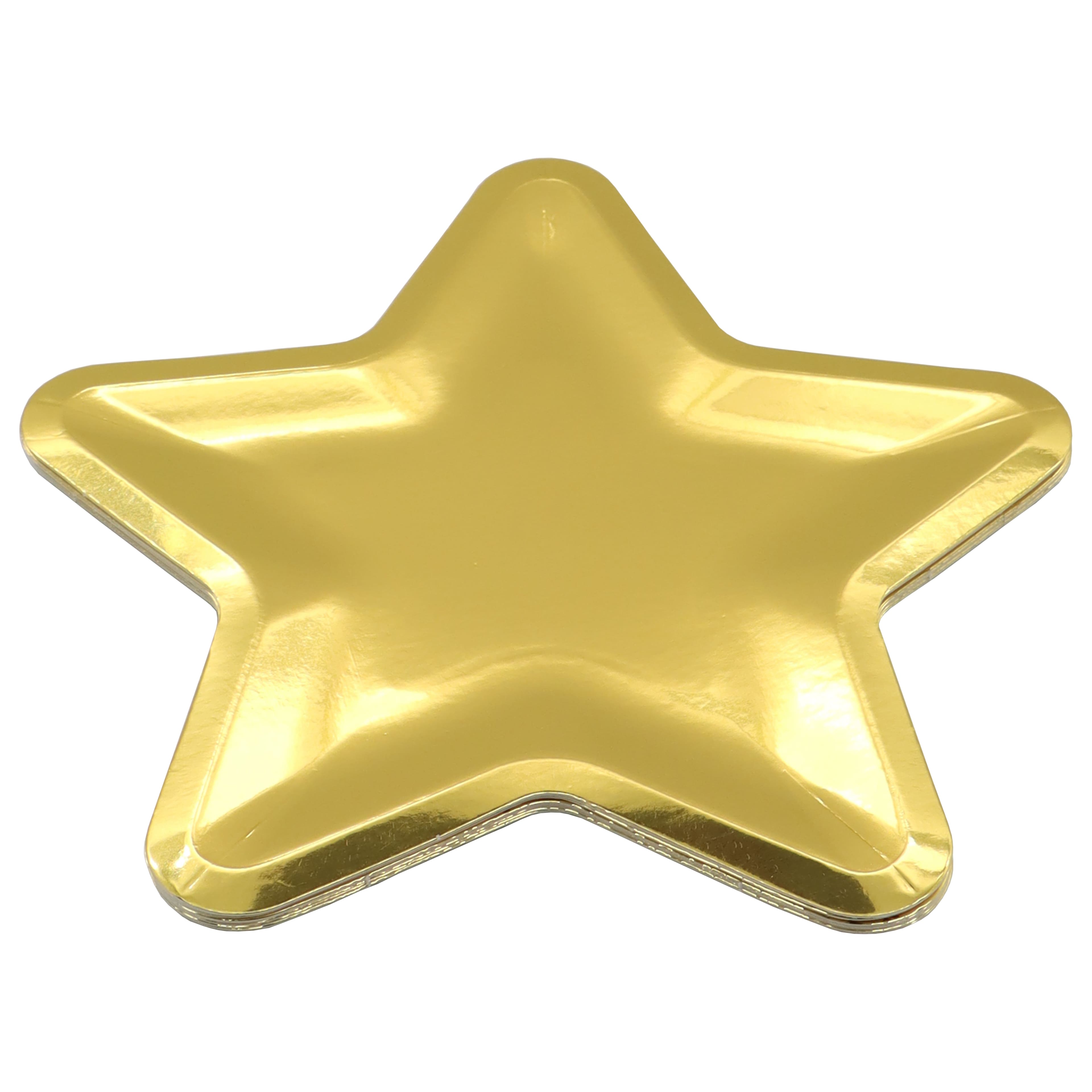 12 Packs: 8 ct. (96 total) 7&#x22; Gold Star Snack Plates by Celebrate It&#x2122;