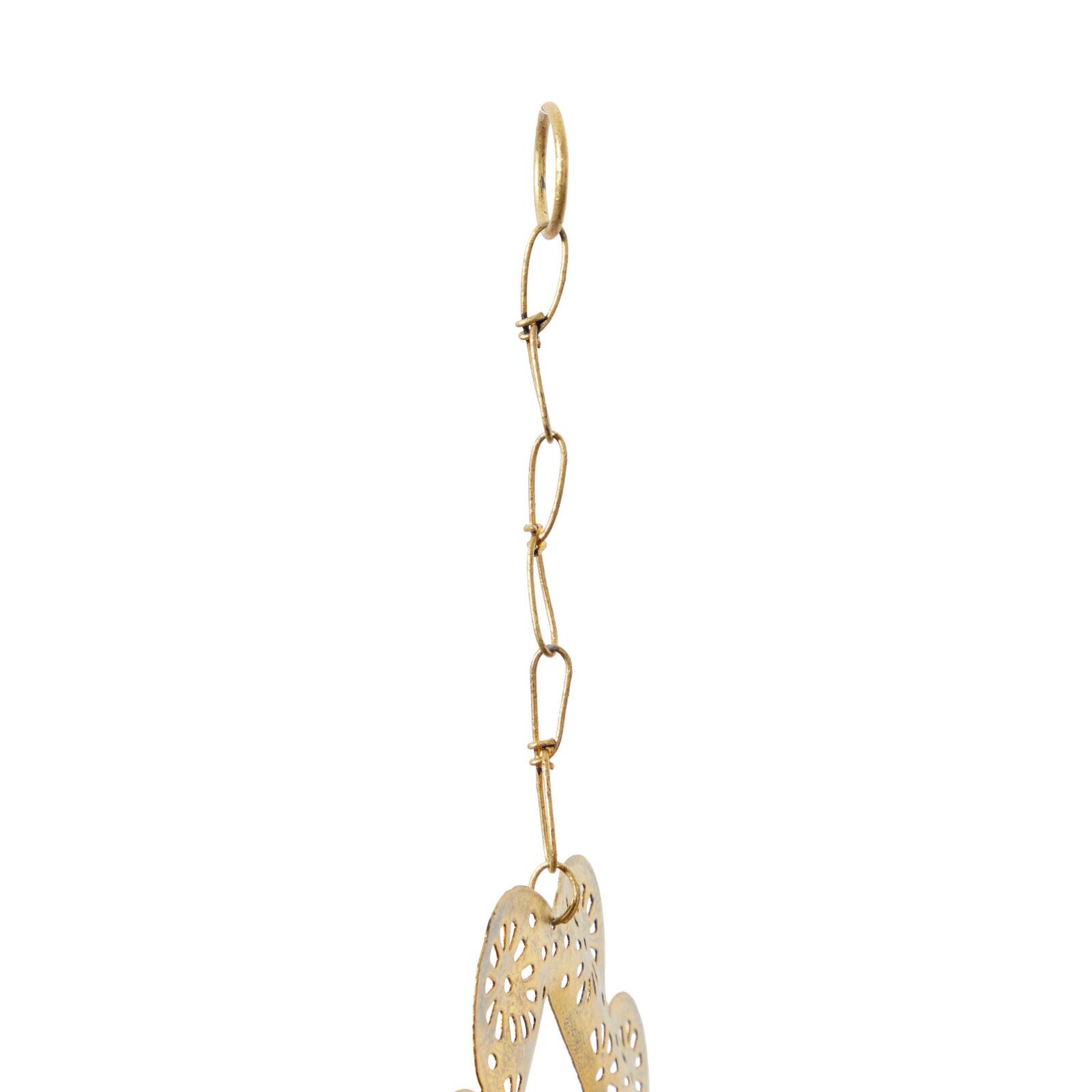 29&#x22; Gold Metal Tree Eclectic Windchime