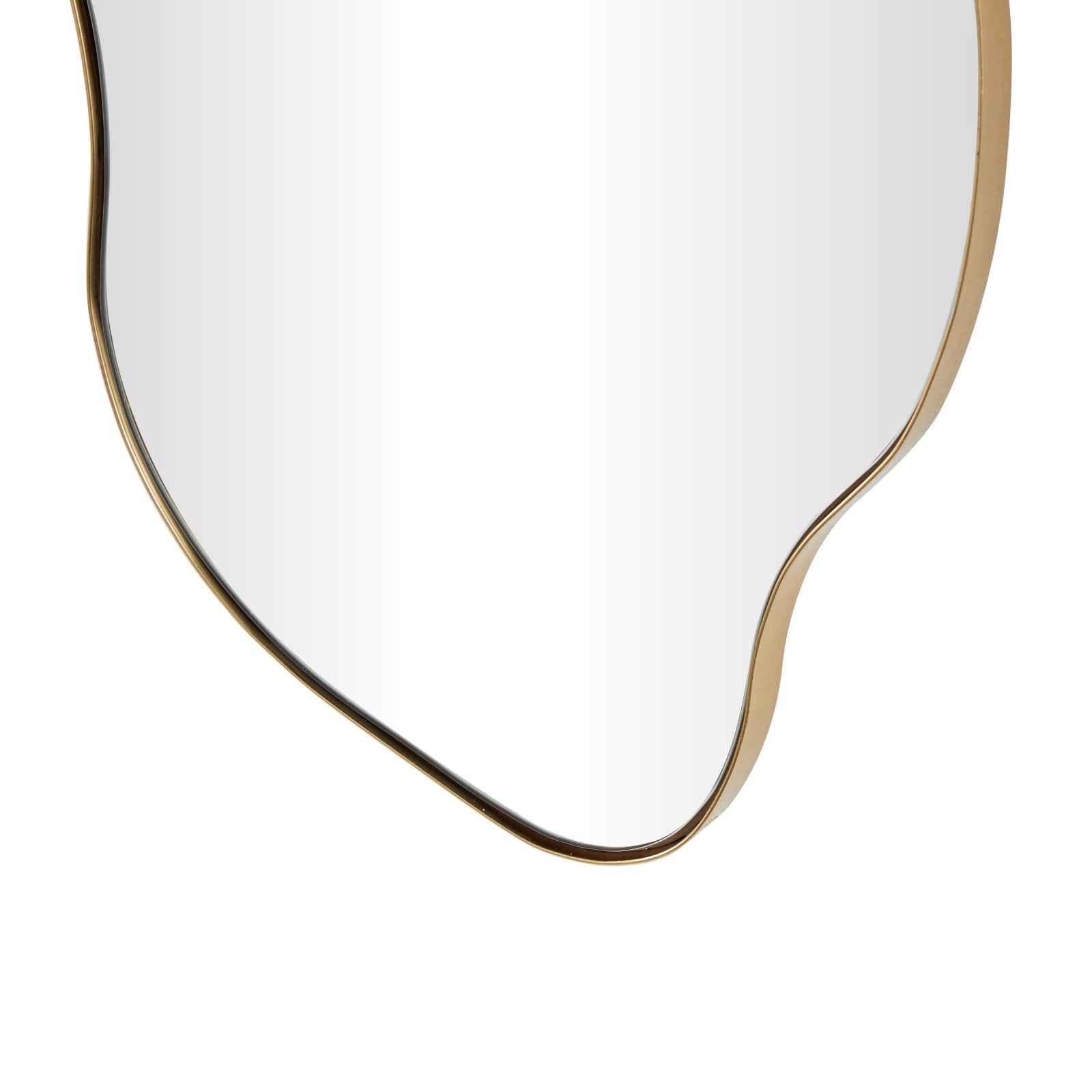 15" x 40" Gold Metal Wavy Room Wall Mirror