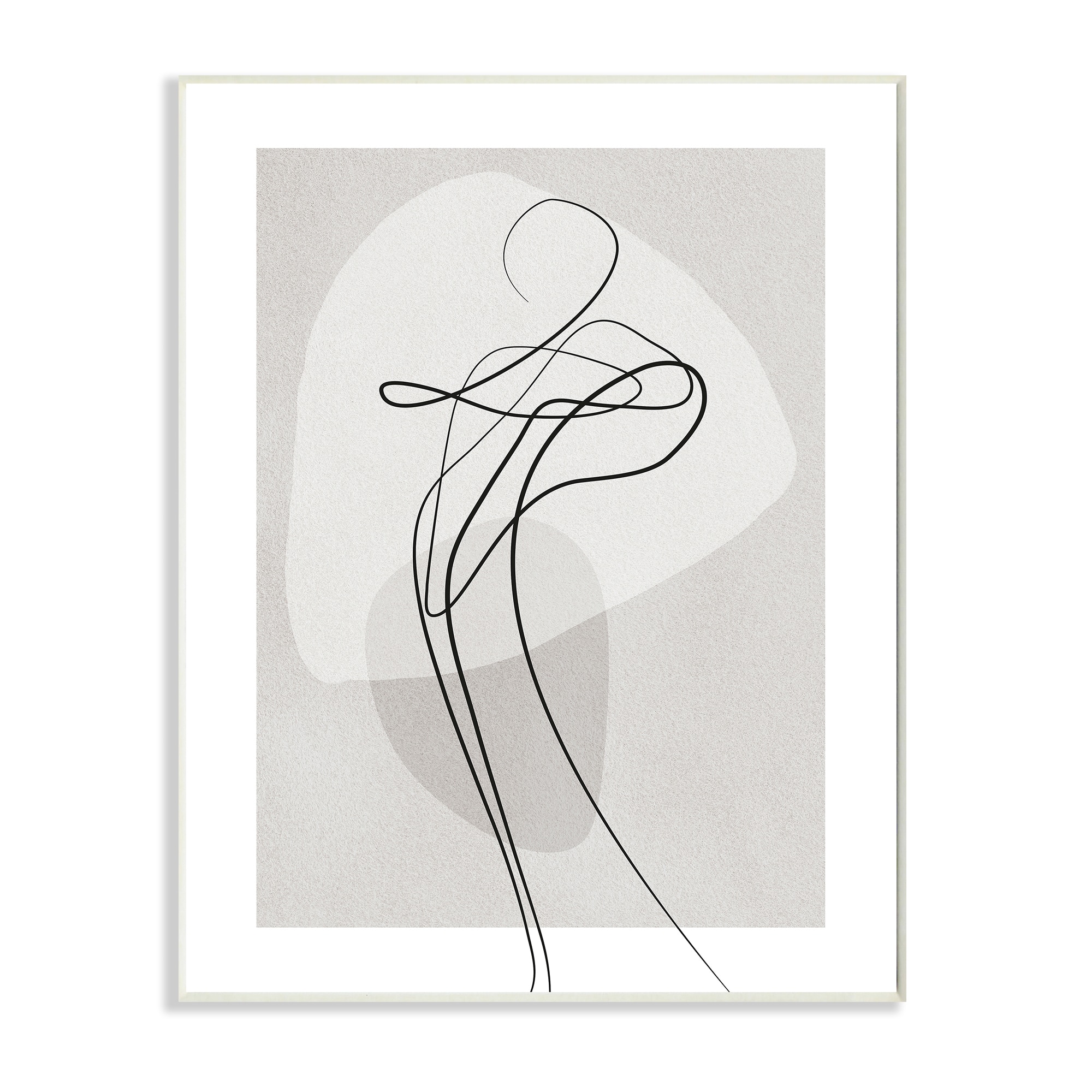 Stupell Industries Fluid Human Form Abstract Bold Linework Wall Plaque