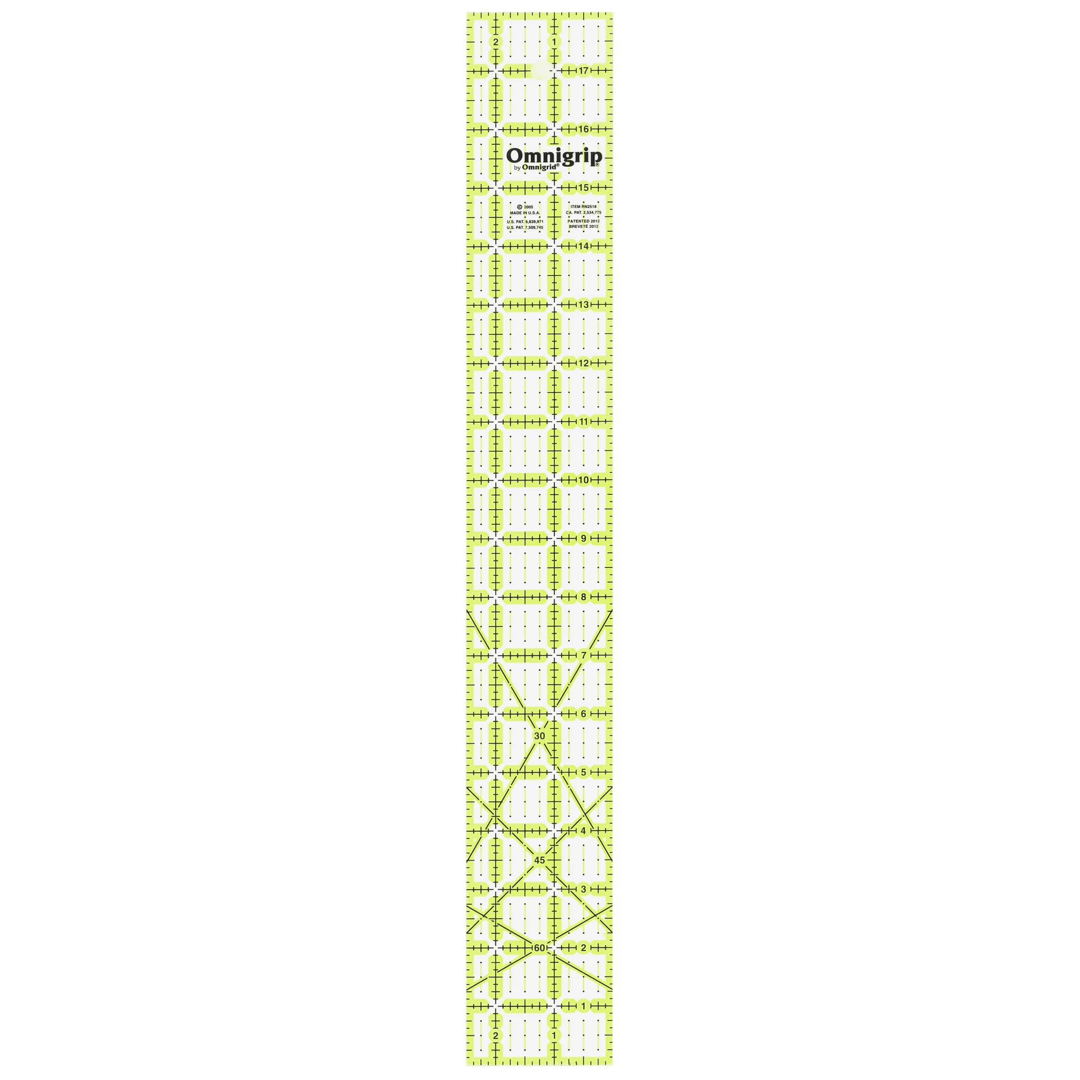 2.5 x 18 Inch Non-slip Quilting Ruler