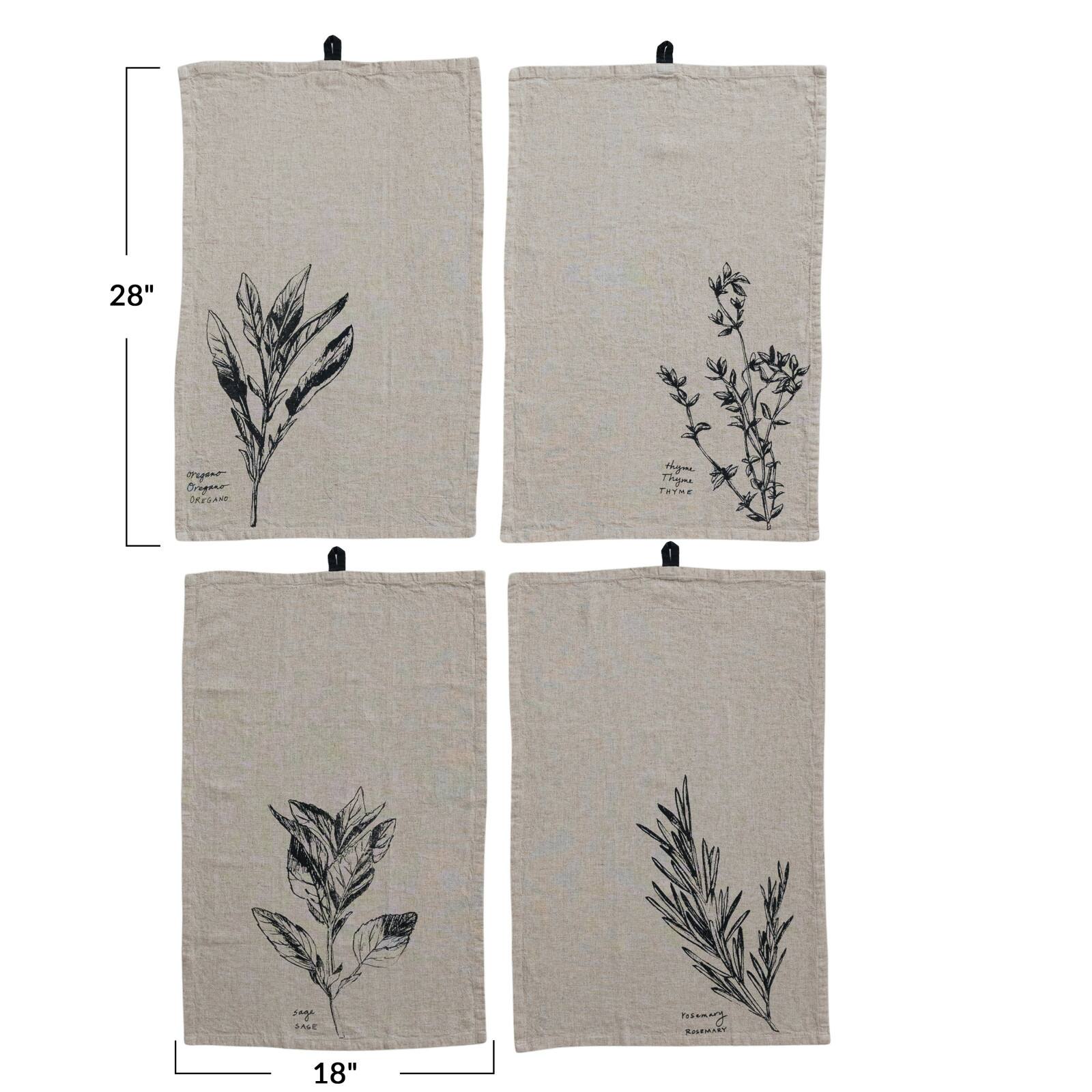 Hello Honey® Inspirational Sayings Linen Blend Tea Towel Set