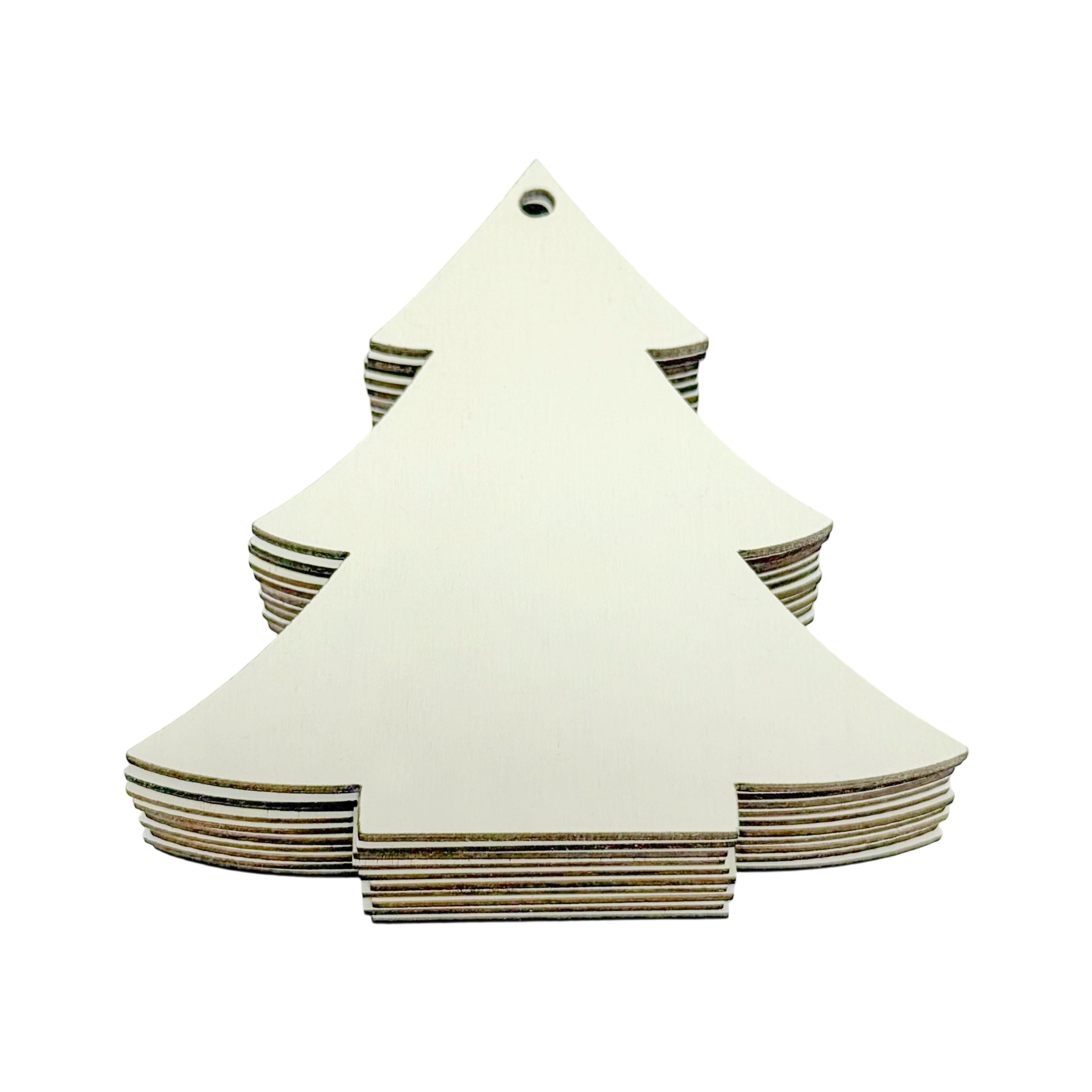 3.25&#x22; DIY Plywood Tree Ornaments, 50ct. by Make Market&#xAE;