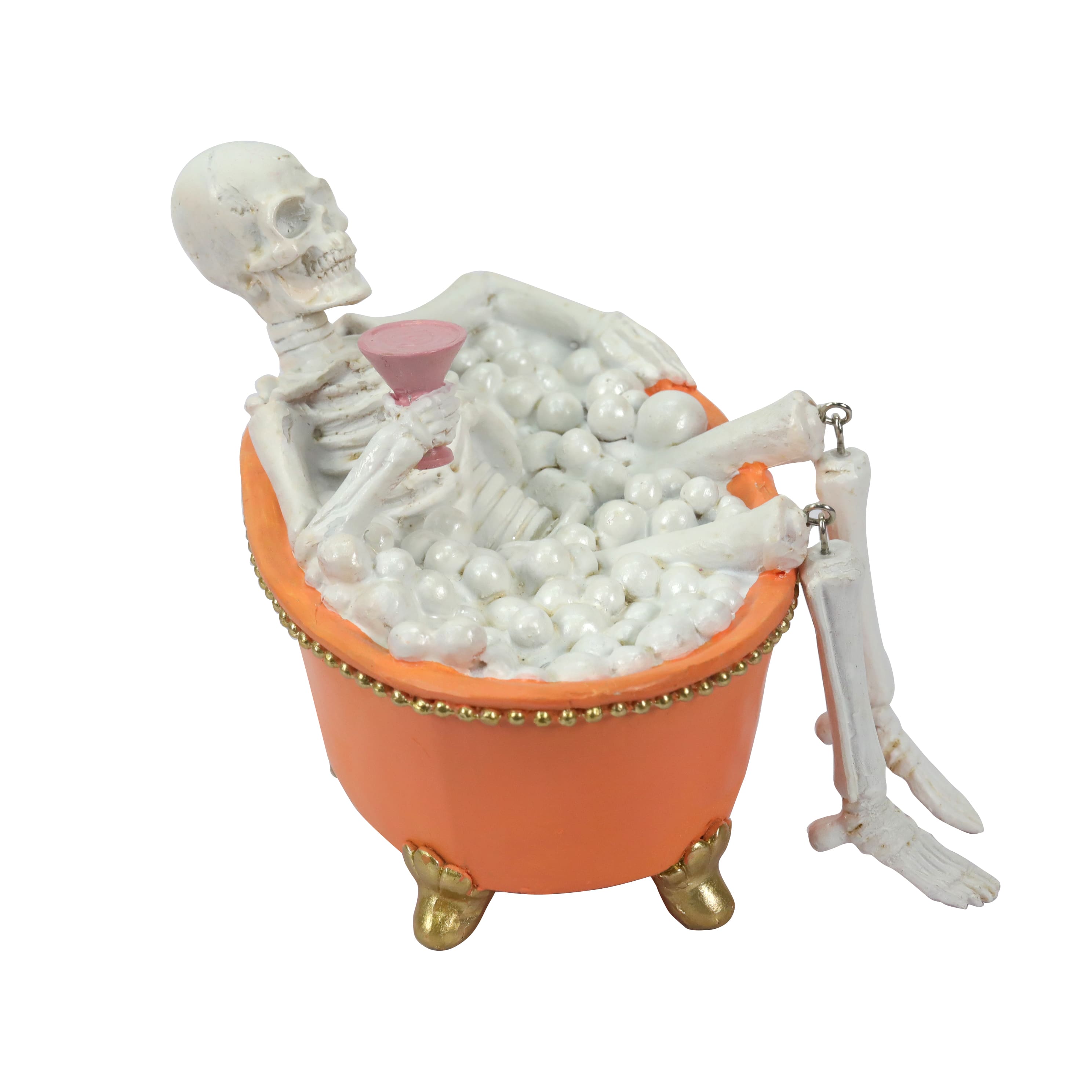 6.4&#x22; Skeleton in Orange Bathtub Decoration by Ashland&#xAE;