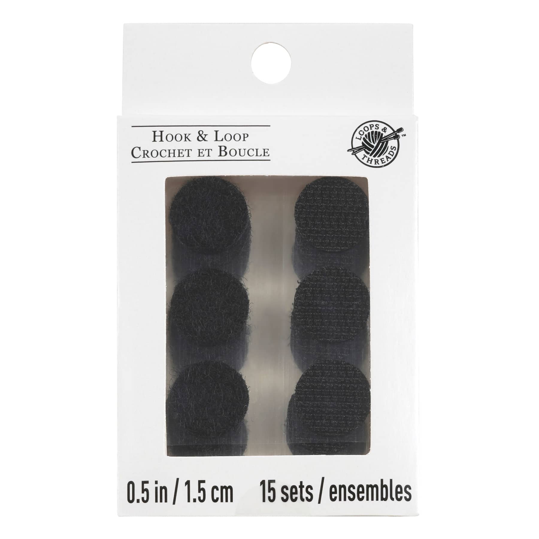 12 Packs: 15 ct. (180 total) Hook & Loop Circle Sets by Loops & Threads®