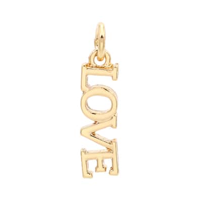 14K Gold Plated Love Charm by Bead Landing™ | Michaels