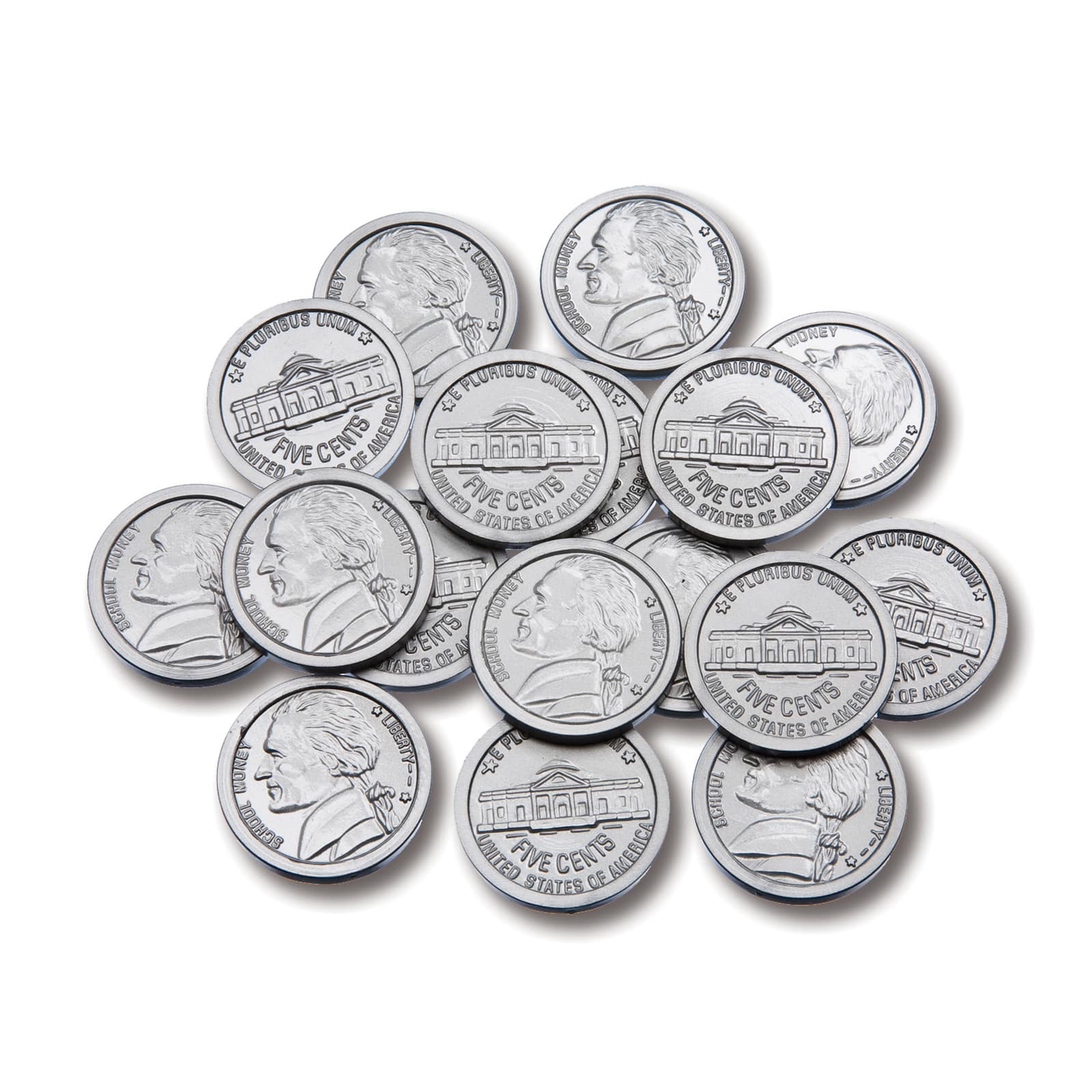 Learning Advantage&#x2122; Play Nickels, 12 packs of 100