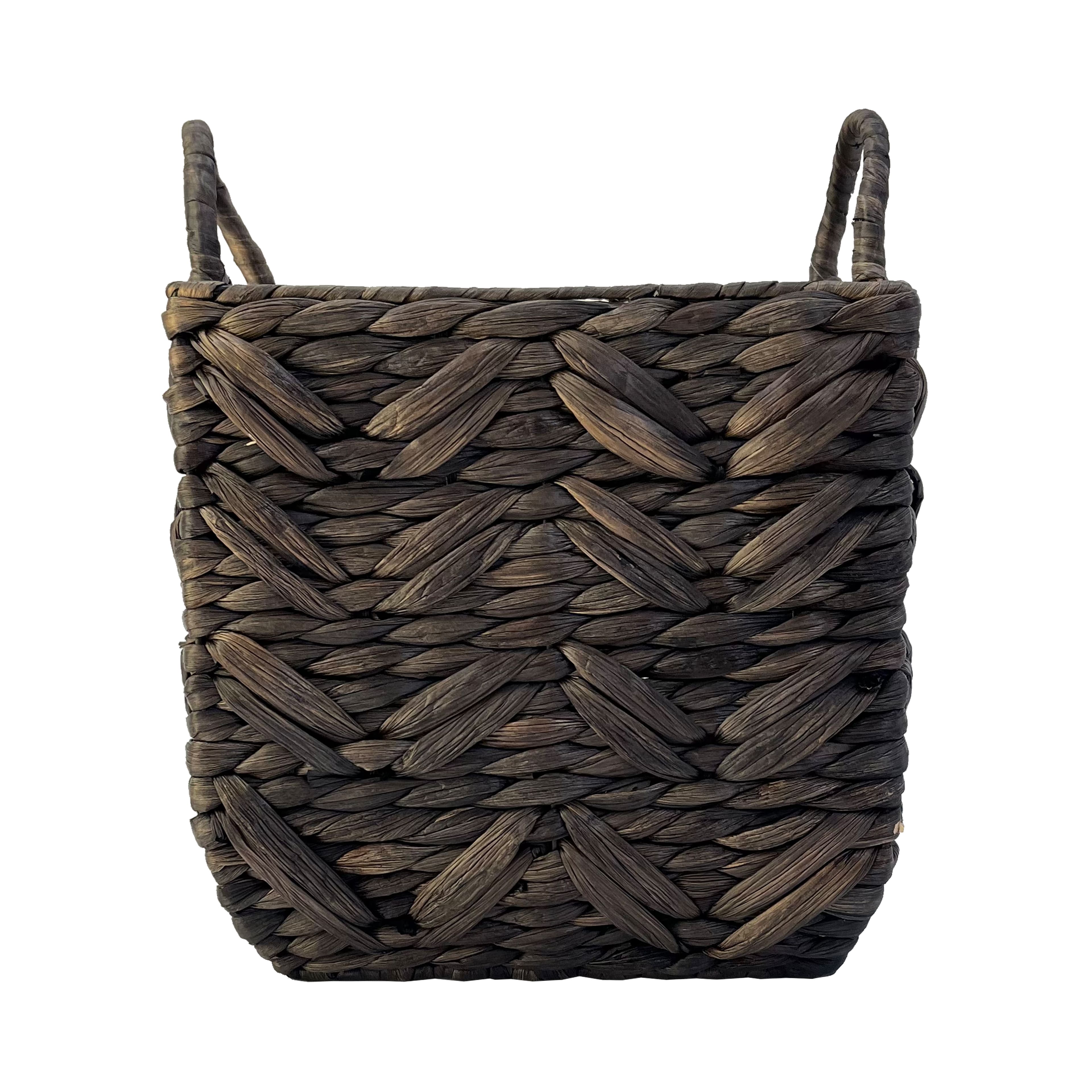 Large Dark Grey Water Hyacinth Basket by Ashland®