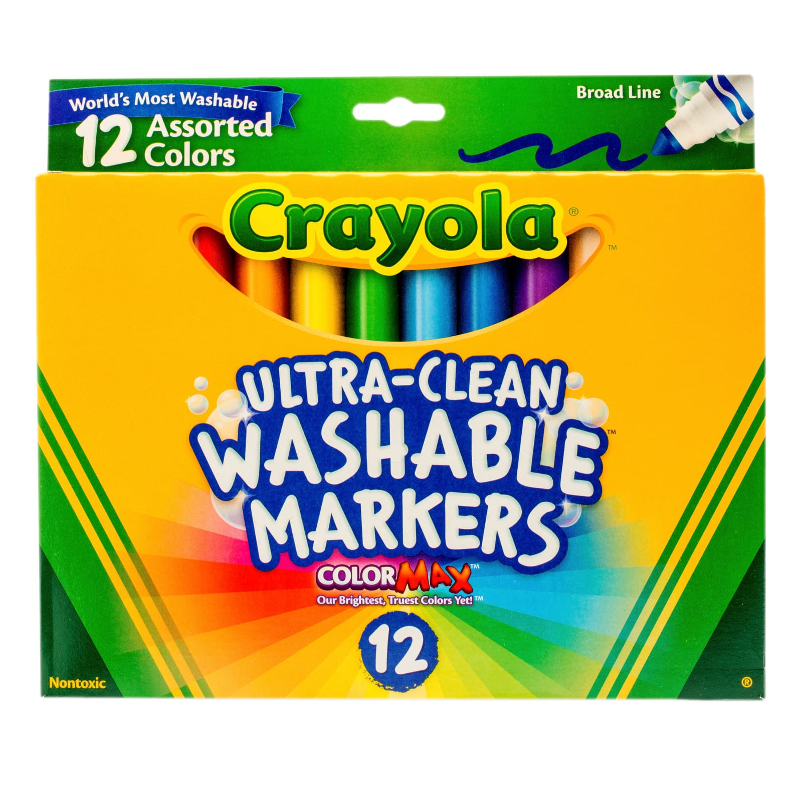 Crayola&#xAE; Washable&#x2122; 12 Color Broad Line Marker Set