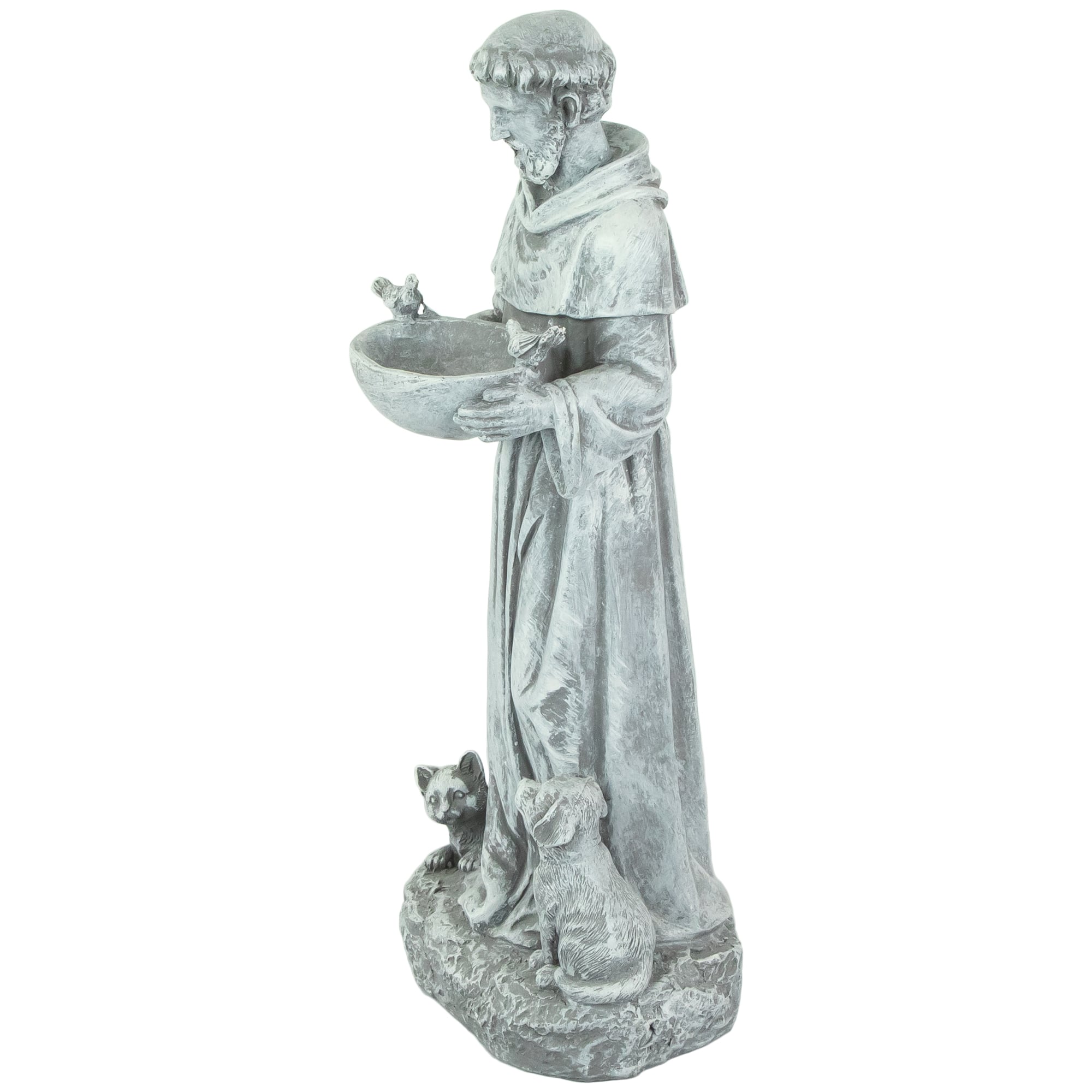 15.5&#x22; St. Francis Outdoor Bird Feeder Garden Statue