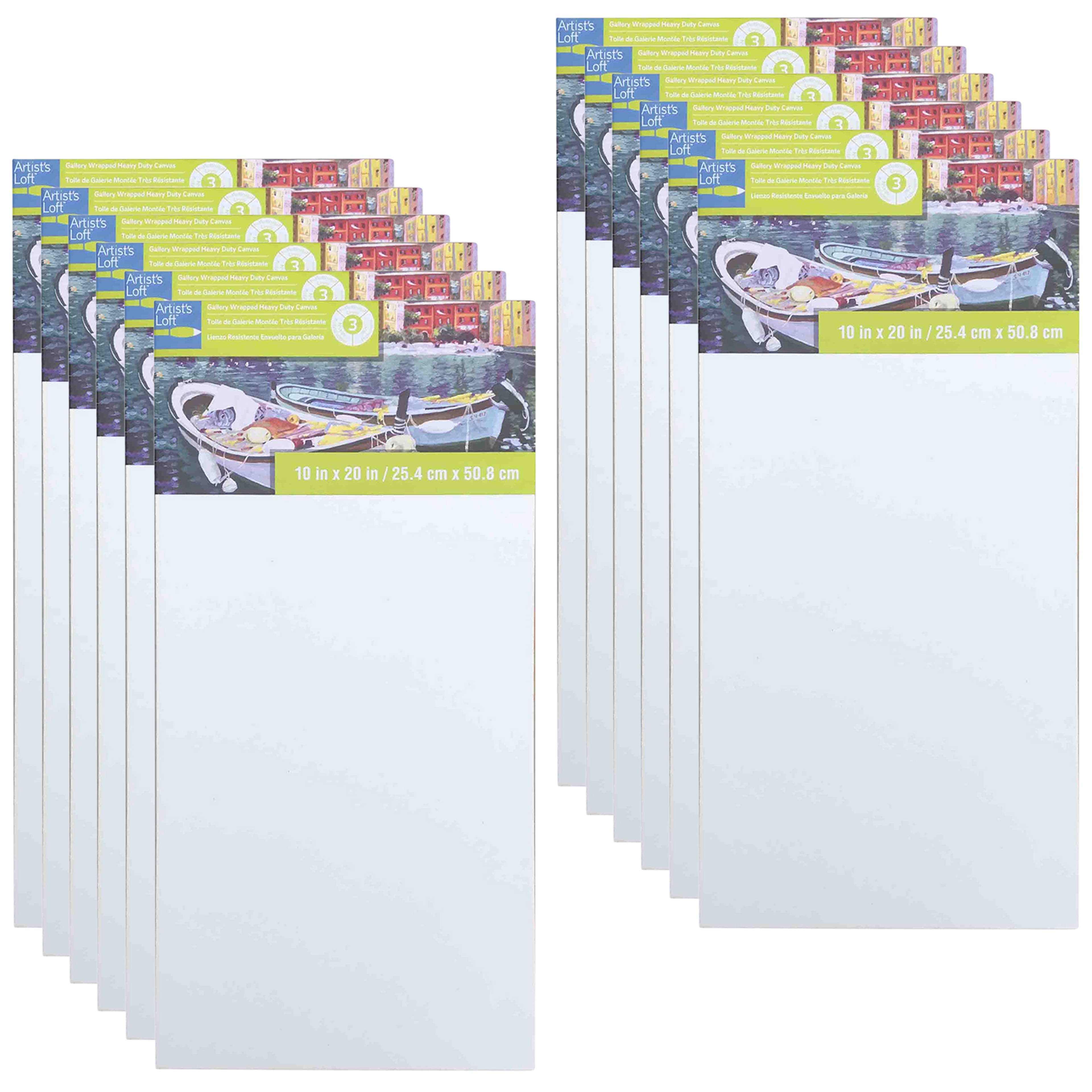 12 Pack: Level 3 Gallery Wrapped Heavy Duty Canvas by Artist's Loft®