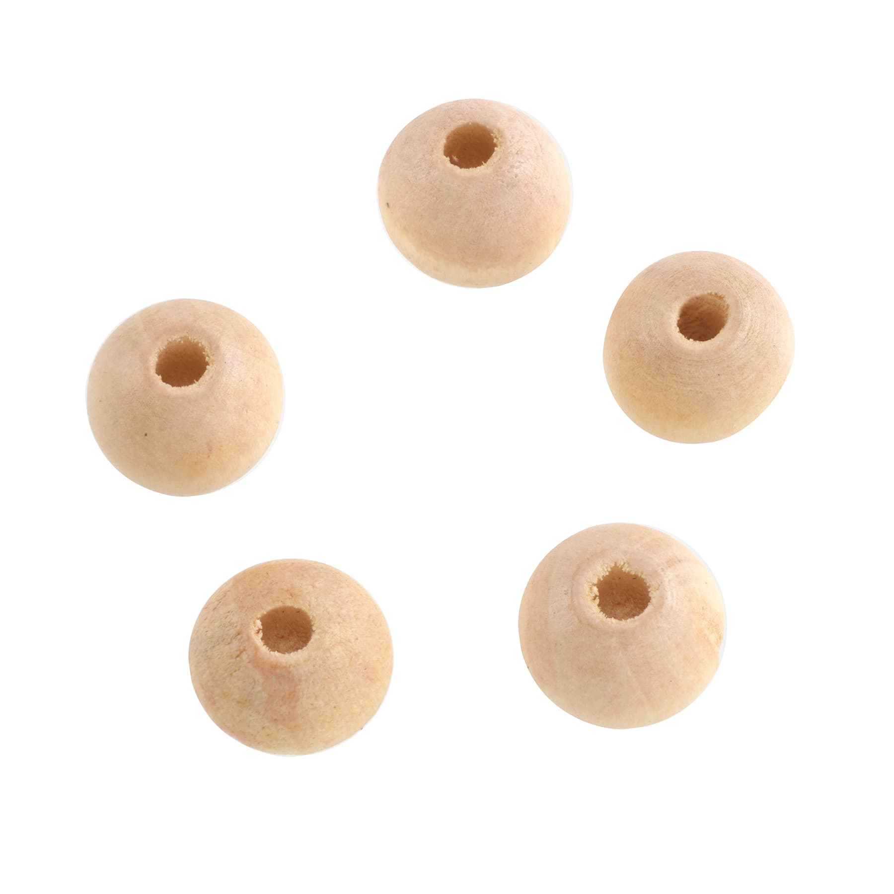 11mm Natural Wood Round Craft Beads by Bead Landing&#x2122;