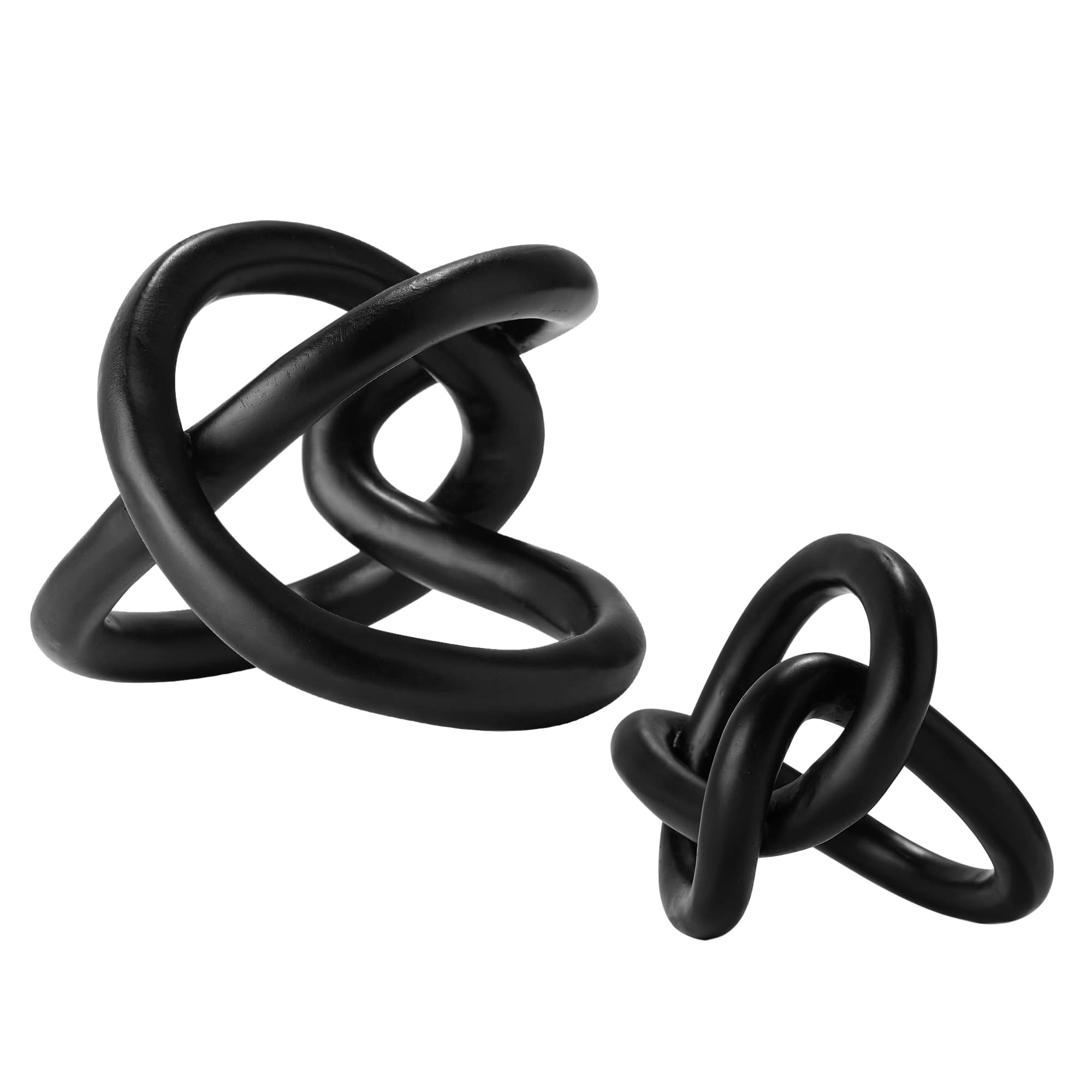 American Art Decor Infinite Curves 2-Piece Resin Table Top Knots Decor - 7.5&#x22; x 7.5&#x22;, 5&#x22; x 5.75&#x22;